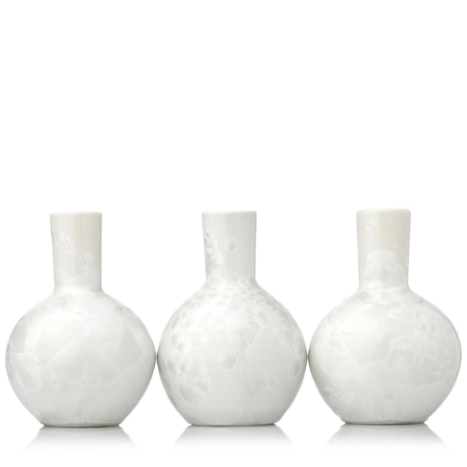 Kelly Hoppen Set of 3 Mother of Pearl Vases QVC UK