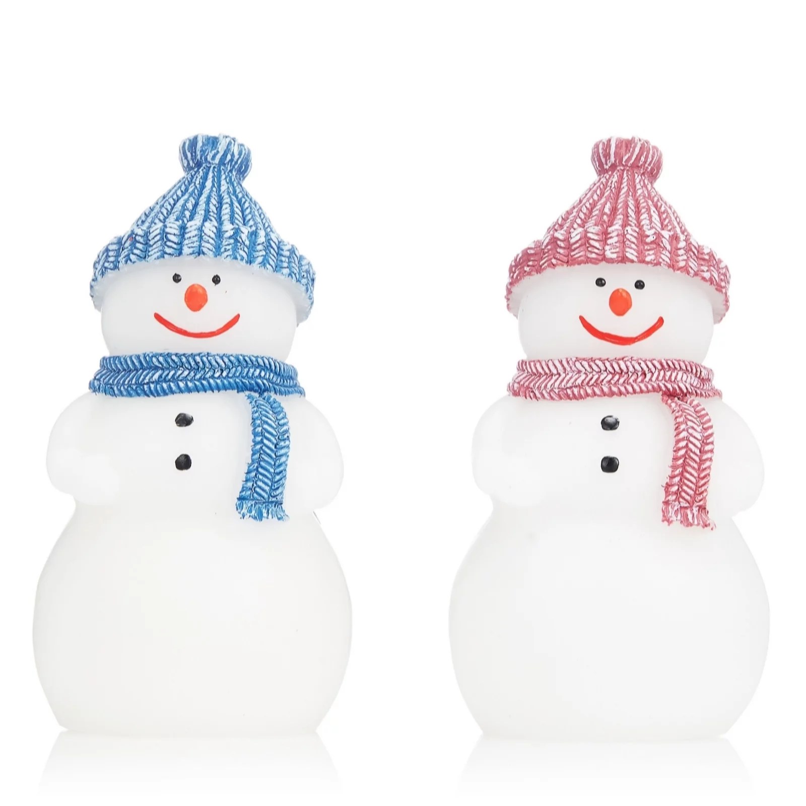 Outlet Home Reflections Set of 2 Snowmen LED Candles QVC UK