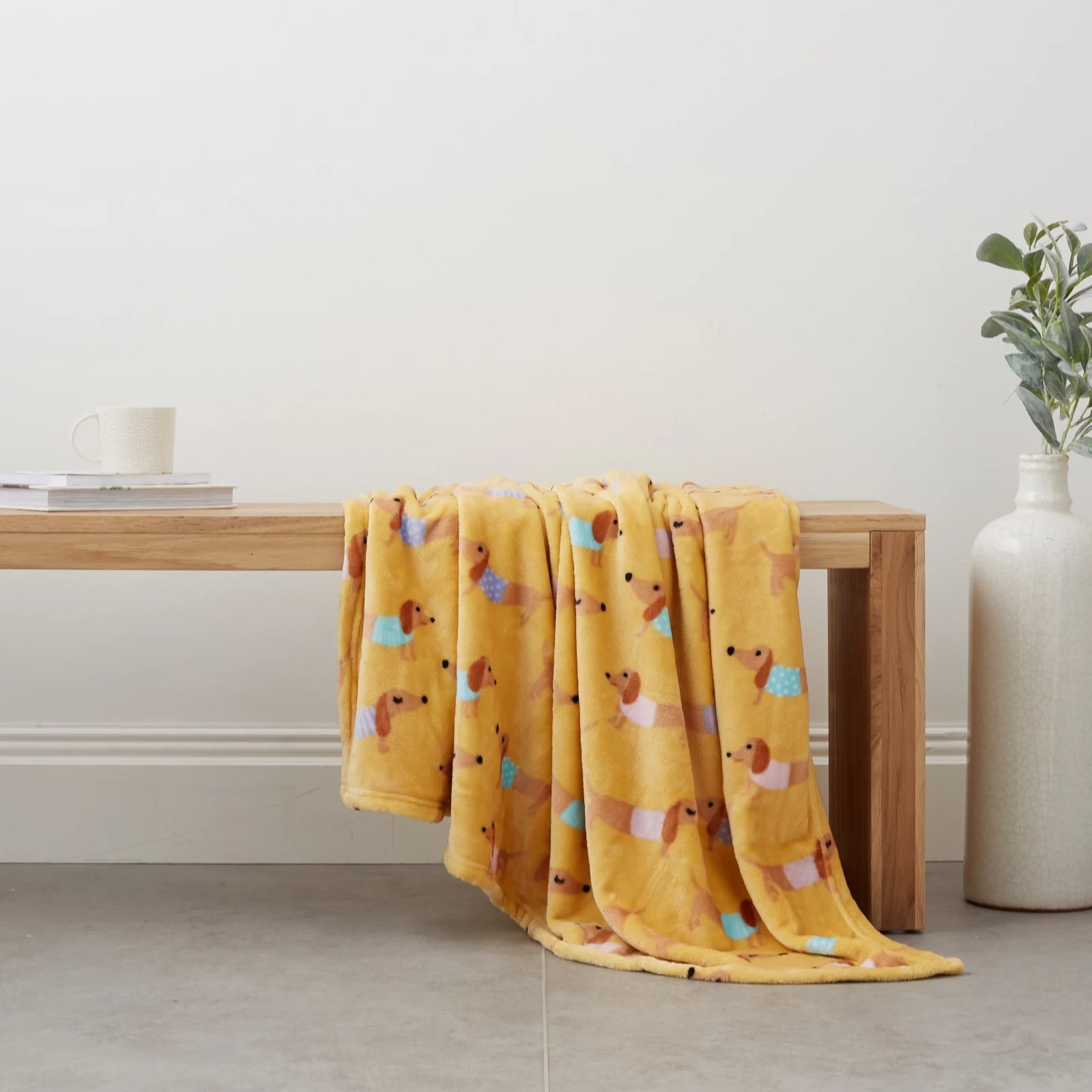 Cozee Paws Plush Printed Throw QVC UK