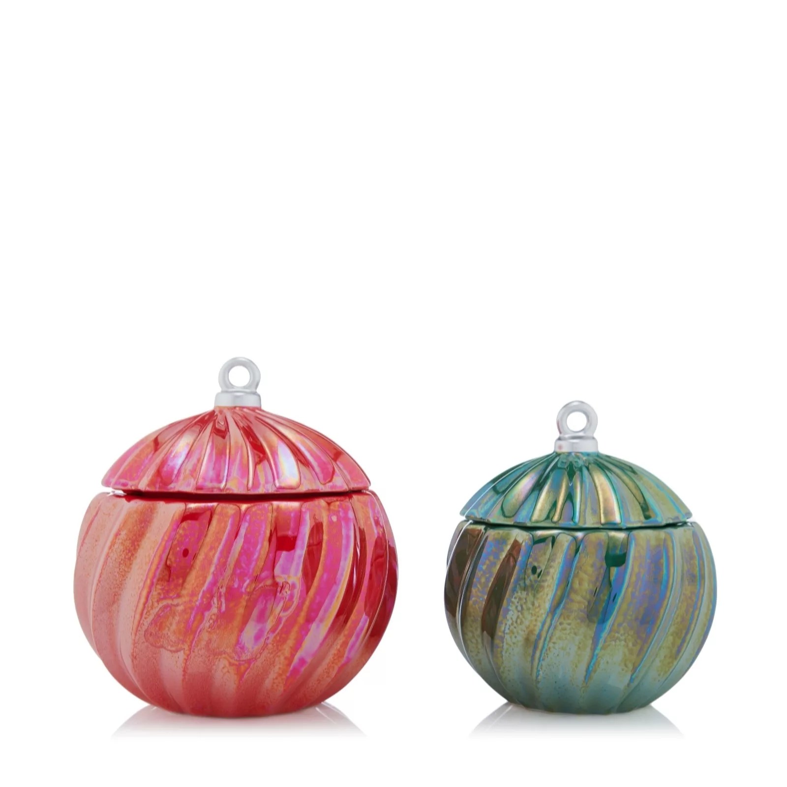 Outlet Homeworx by Harry Slatkin & Co. Set of 2 Ceramic Baubles QVC UK