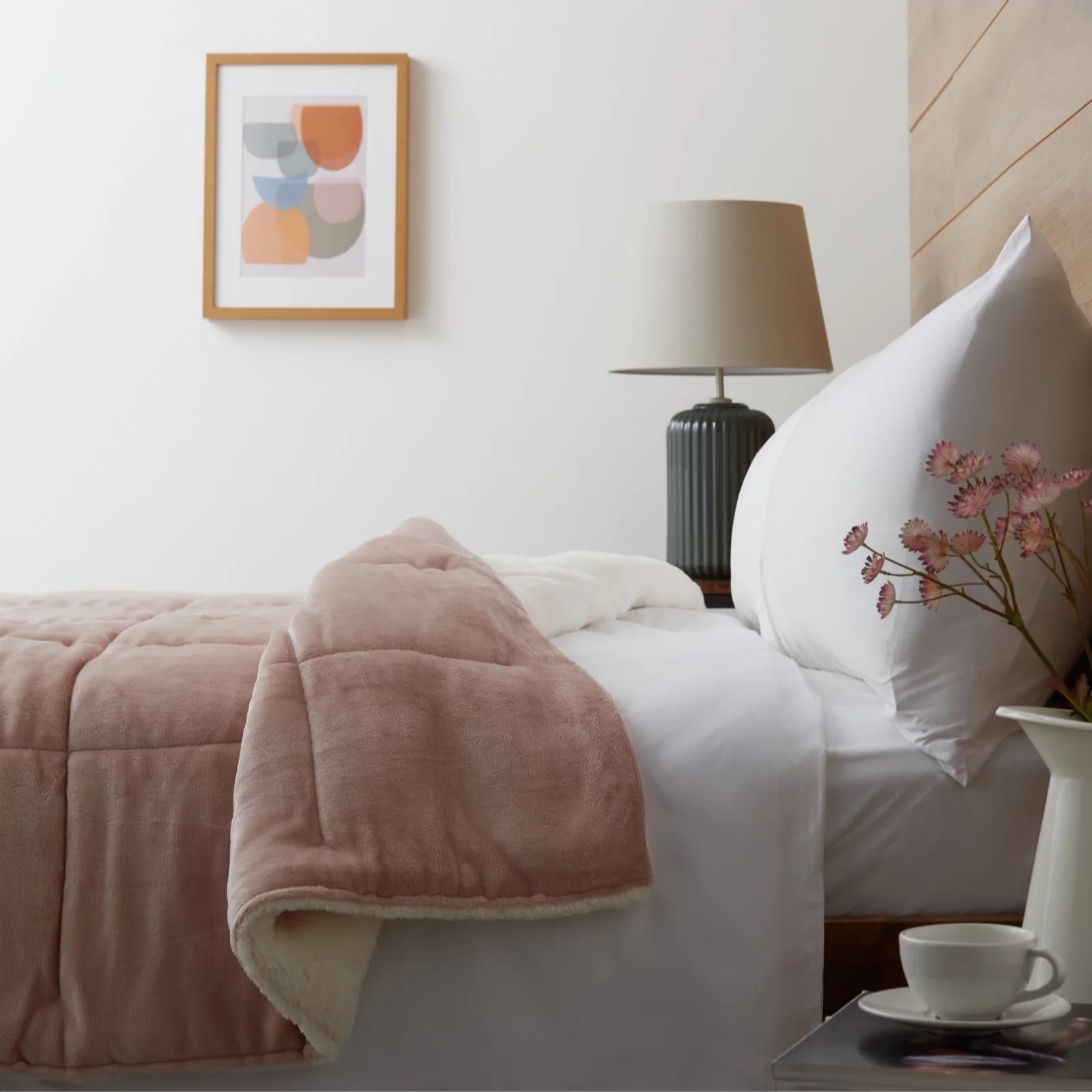 Cozee Home Velvetsoft & Ultra Fluffy Filled Bedspread QVC UK