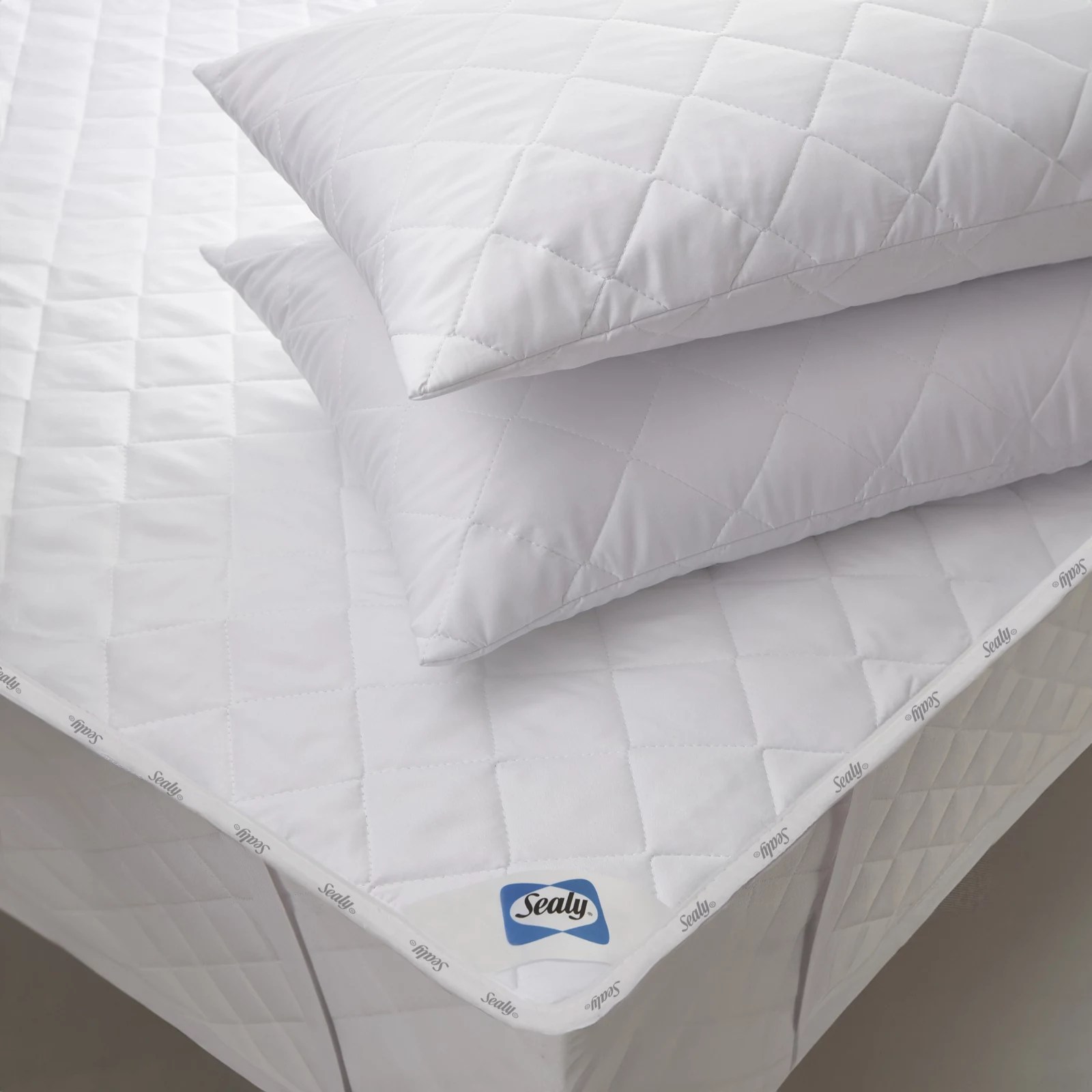 Sealy AntiAllergen Mattress & Pillow Protector Bundle QVC UK
