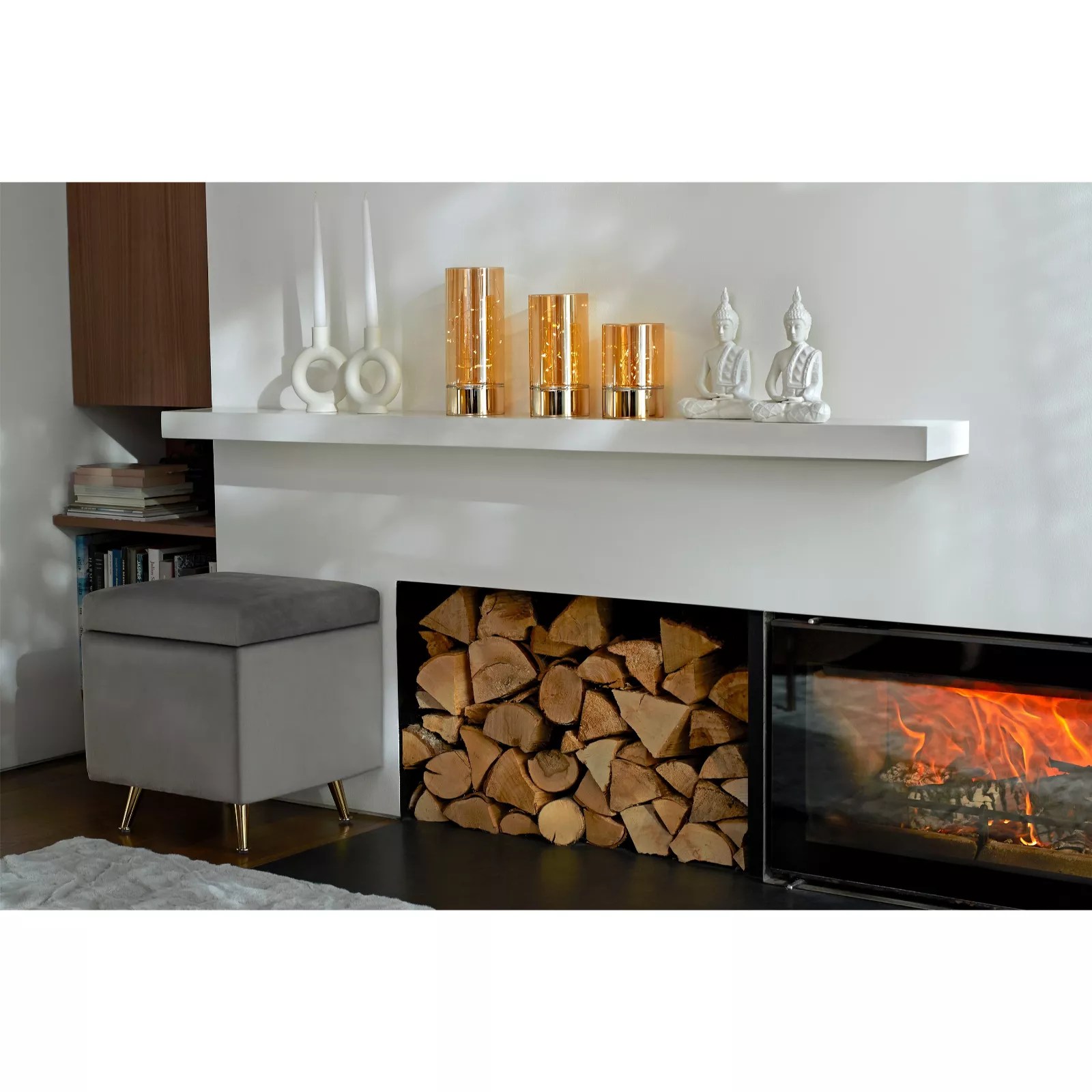 K by Kelly Hoppen Set of 3 Small Candlesticks QVC UK