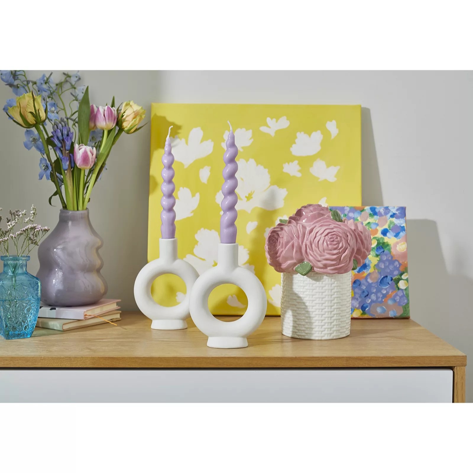 K by Kelly Hoppen Set of 3 Small Candlesticks QVC UK