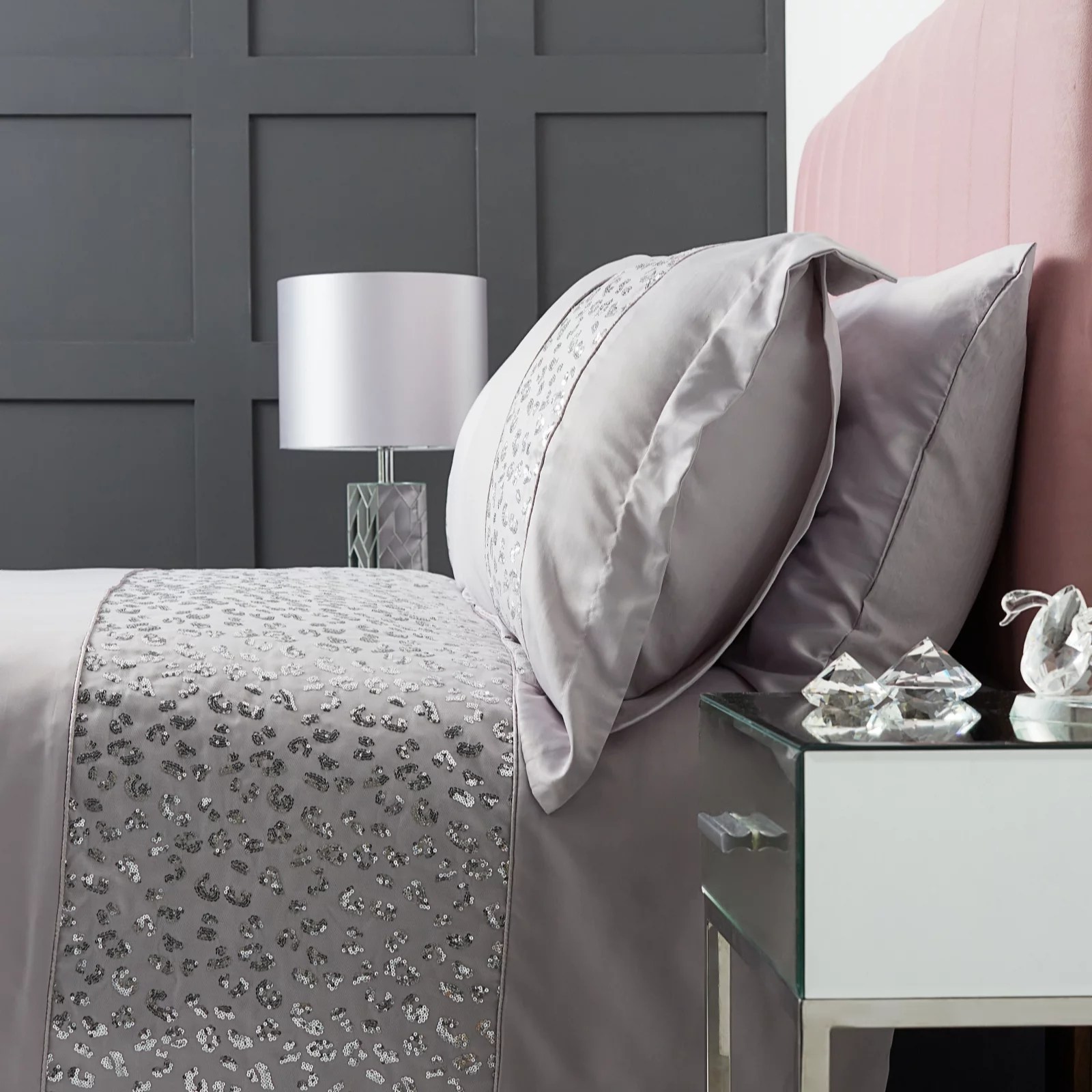 JM by Julien Macdonald Sequin Animal Print 6 Piece Bedding Set QVC UK