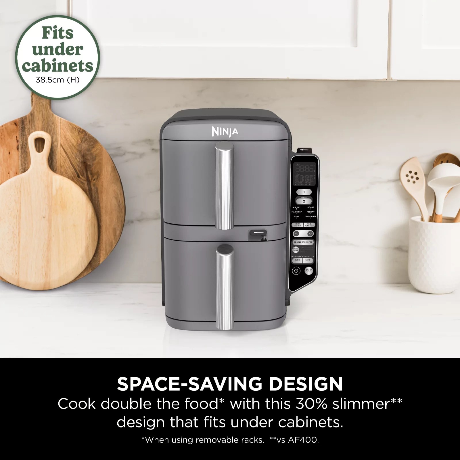 Ninja Double Stack XL 2 Drawer 9.5L Air Fryer with Smart Cook SL451UK