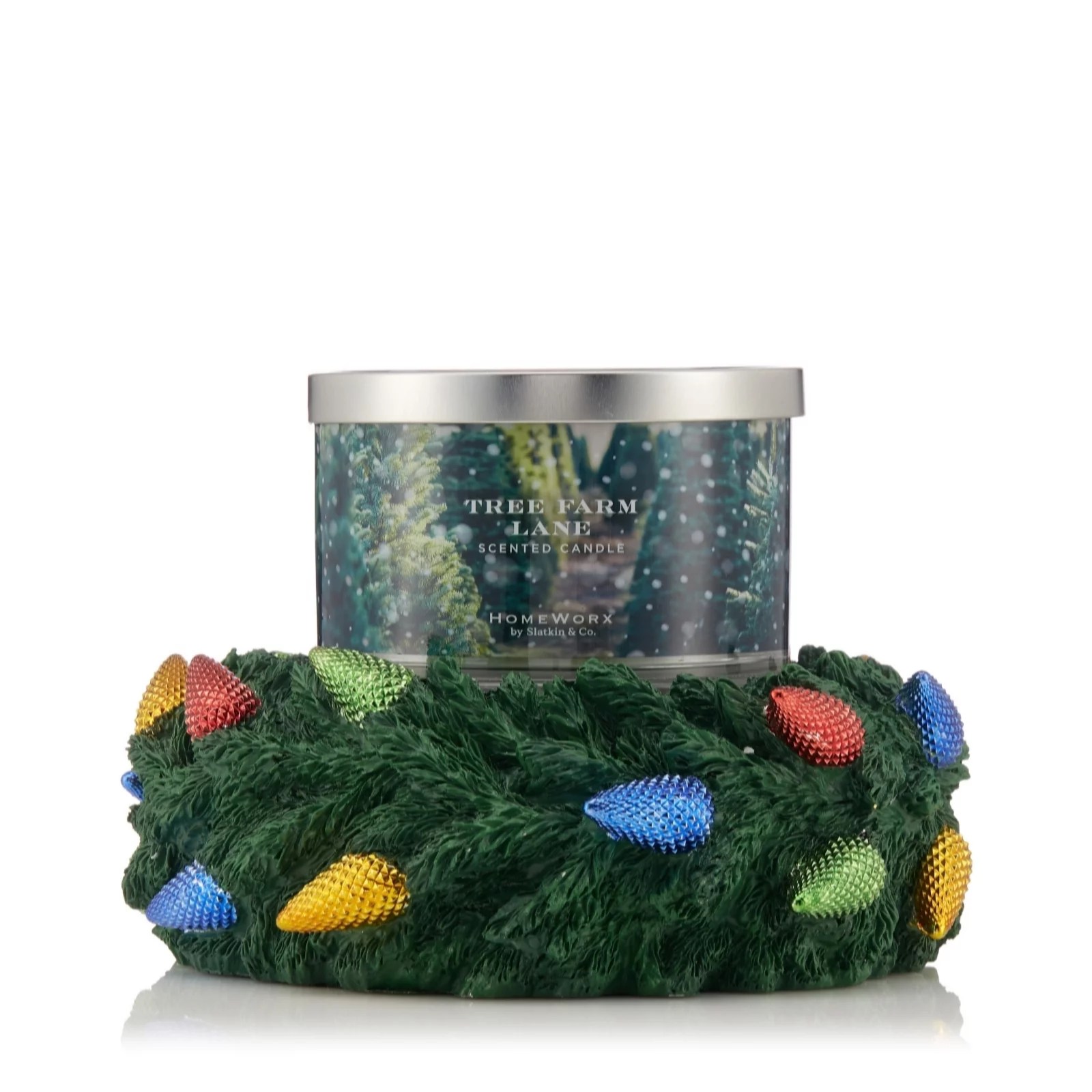 Outlet Homeworx by Harry Festive Lights Pedestal with Candle QVC UK