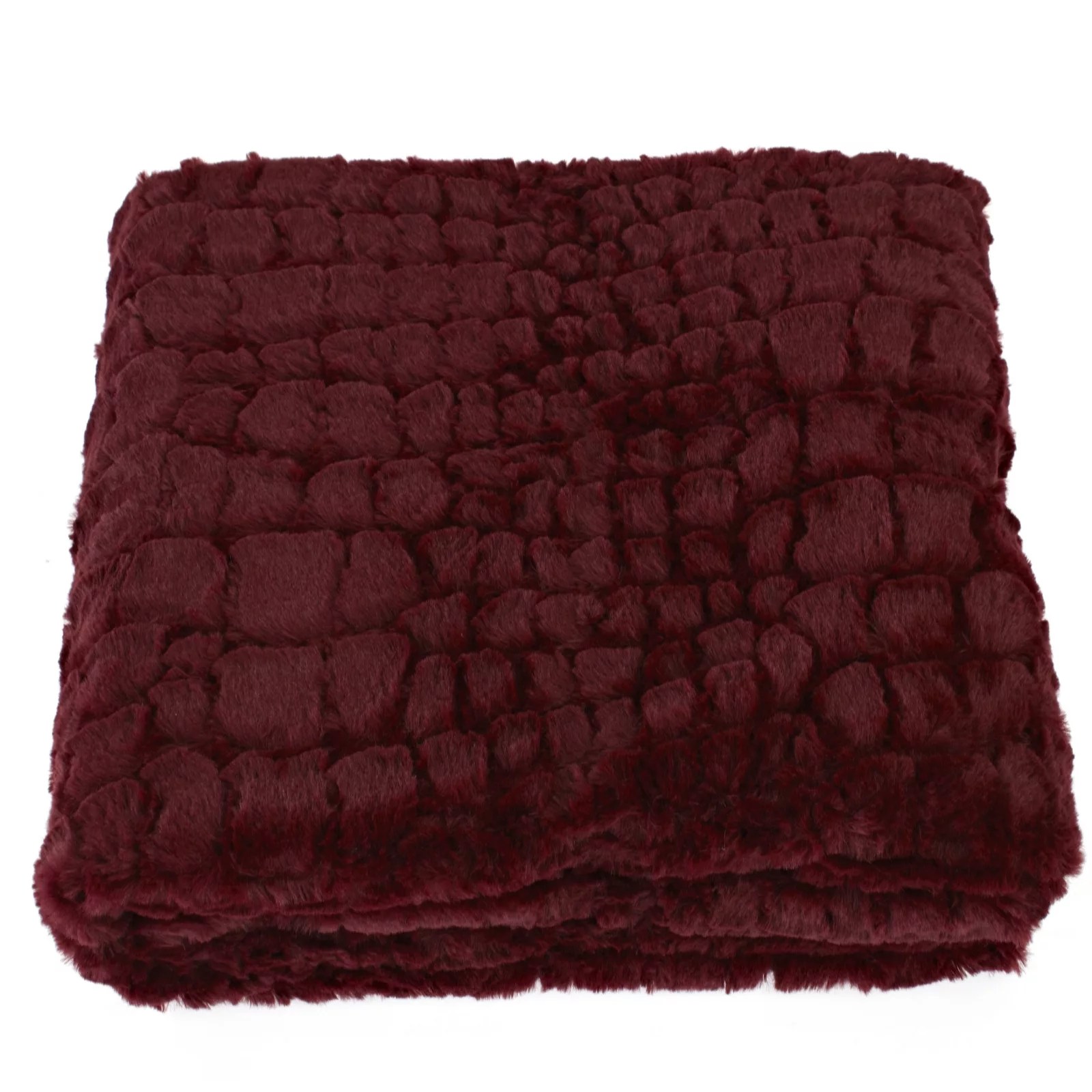 Cozee Home Alligator Textured Faux Fur Throw QVC UK