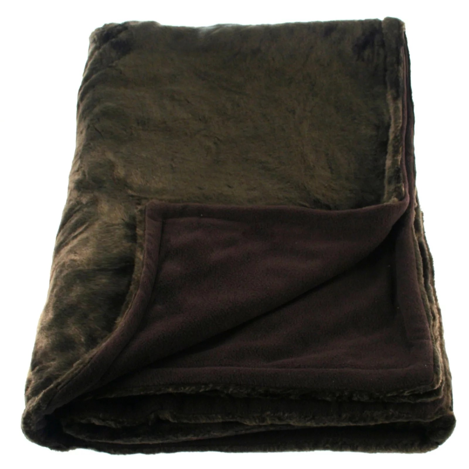 Faux Fur Blanket with Fleece Reverse QVC UK