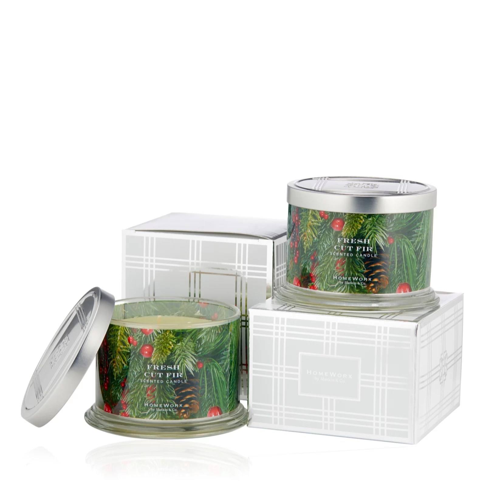 Homeworx By Harry Slatkin Set Of Citrus And Spruce Wick Candles QVC UK ubicaciondepersonas
