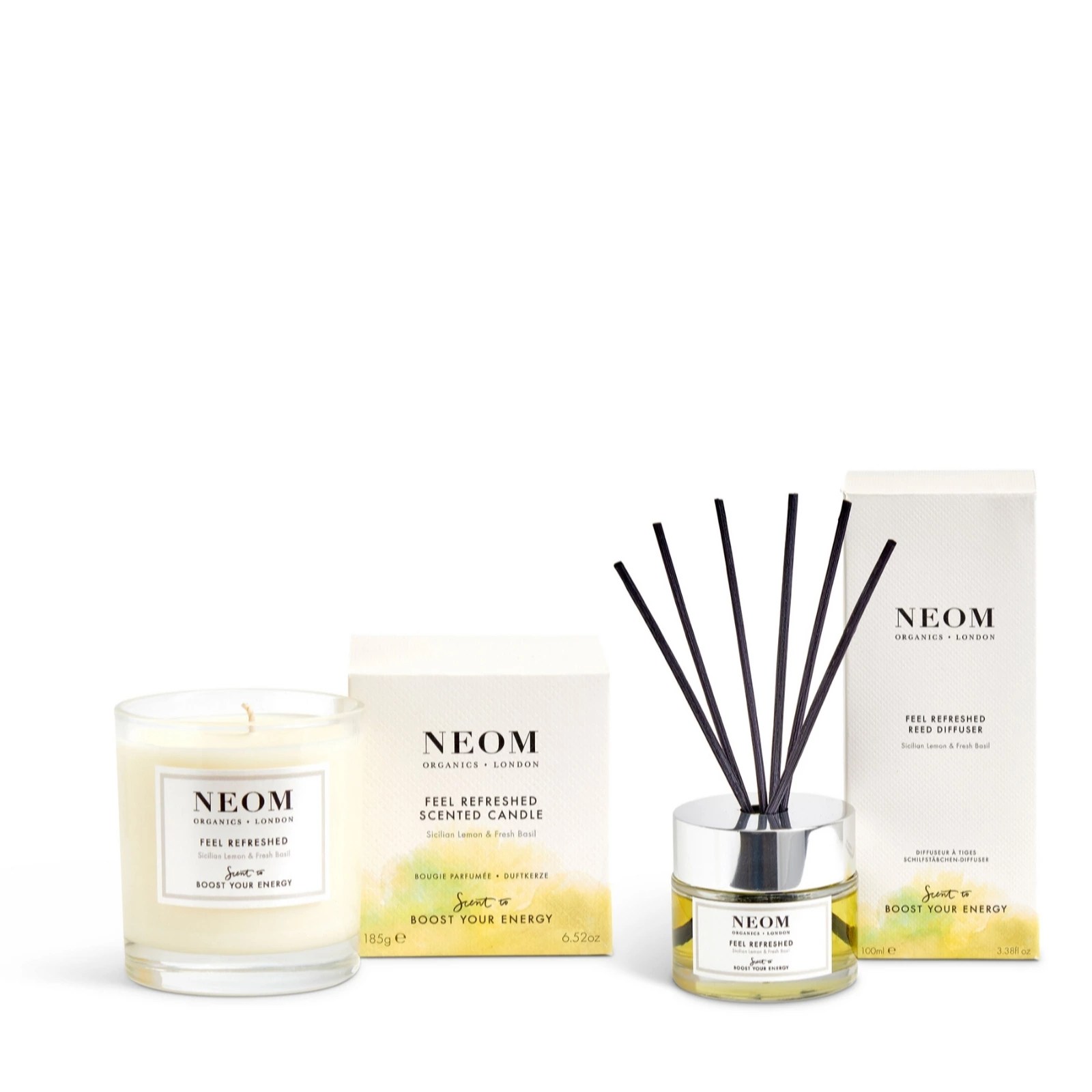 Neom 1 Wick Candle & Reed Diffuser 2 Piece Collection QVC UK
