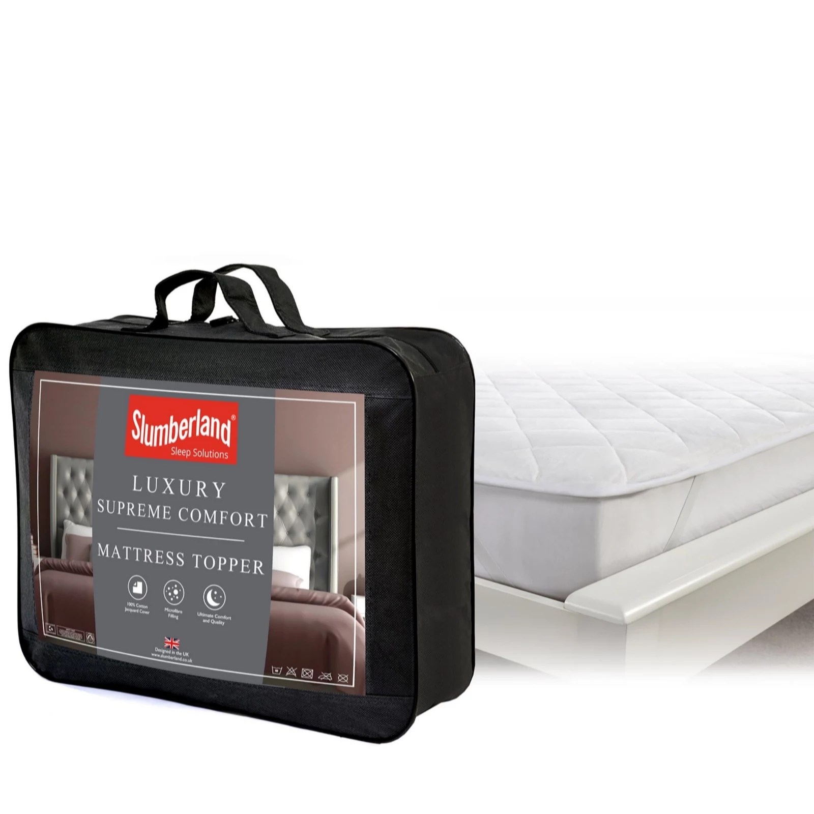 Slumberland Supreme Comfort Cotton Mattress Topper QVC UK