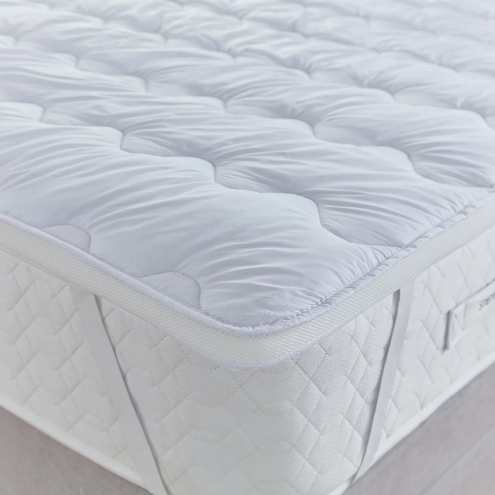 Quilted Memory Foam Mattress Topper Silentnight Breatheasy Memory Foam Quilted Topper QVC UK