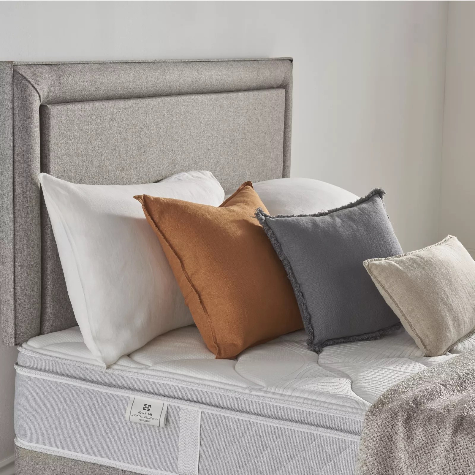 Sealy Advantage Gel Memory Pillowtop Mattress and Divan QVC UK