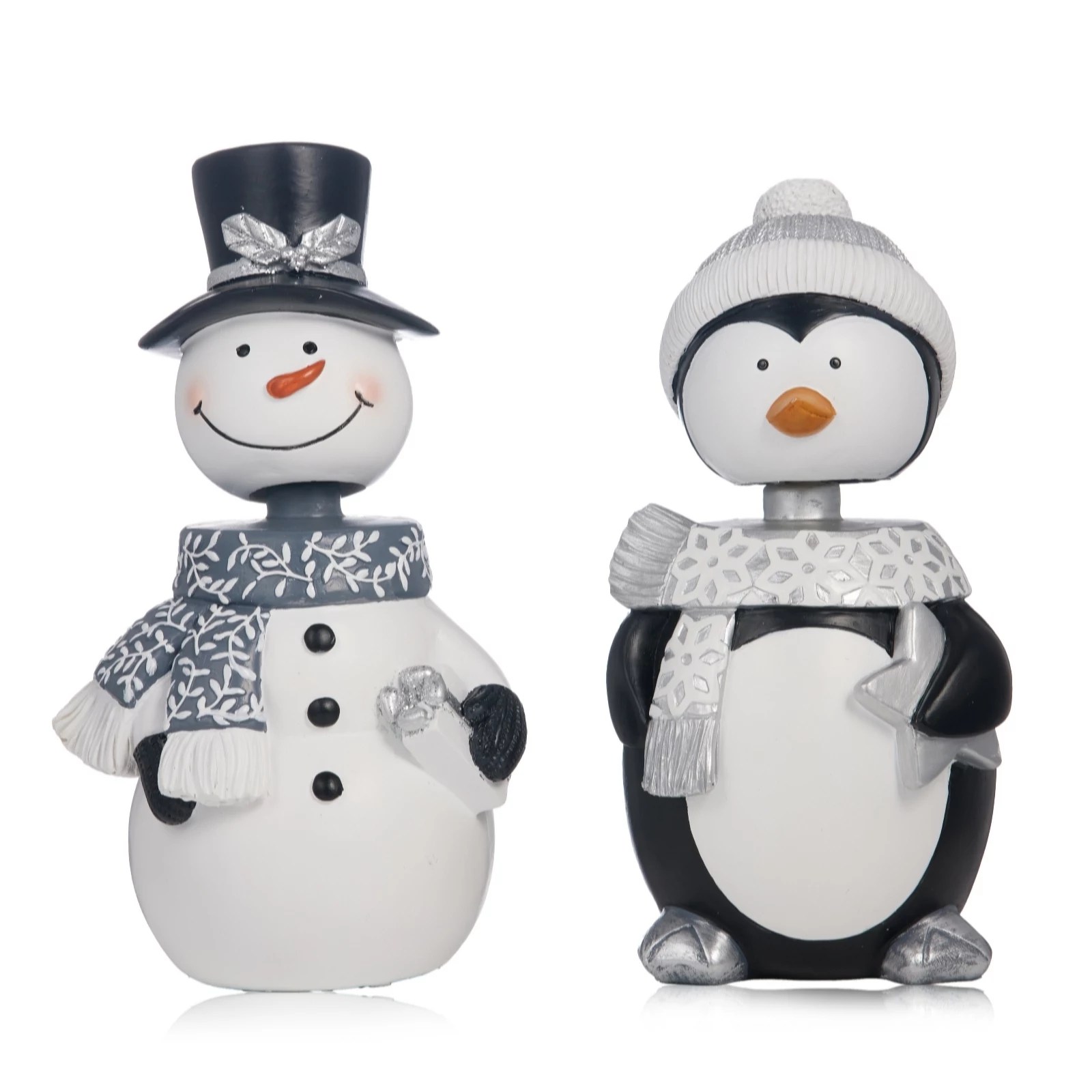 Outlet Santa Express Set of 2 Christmas Character Bobble Heads QVC UK