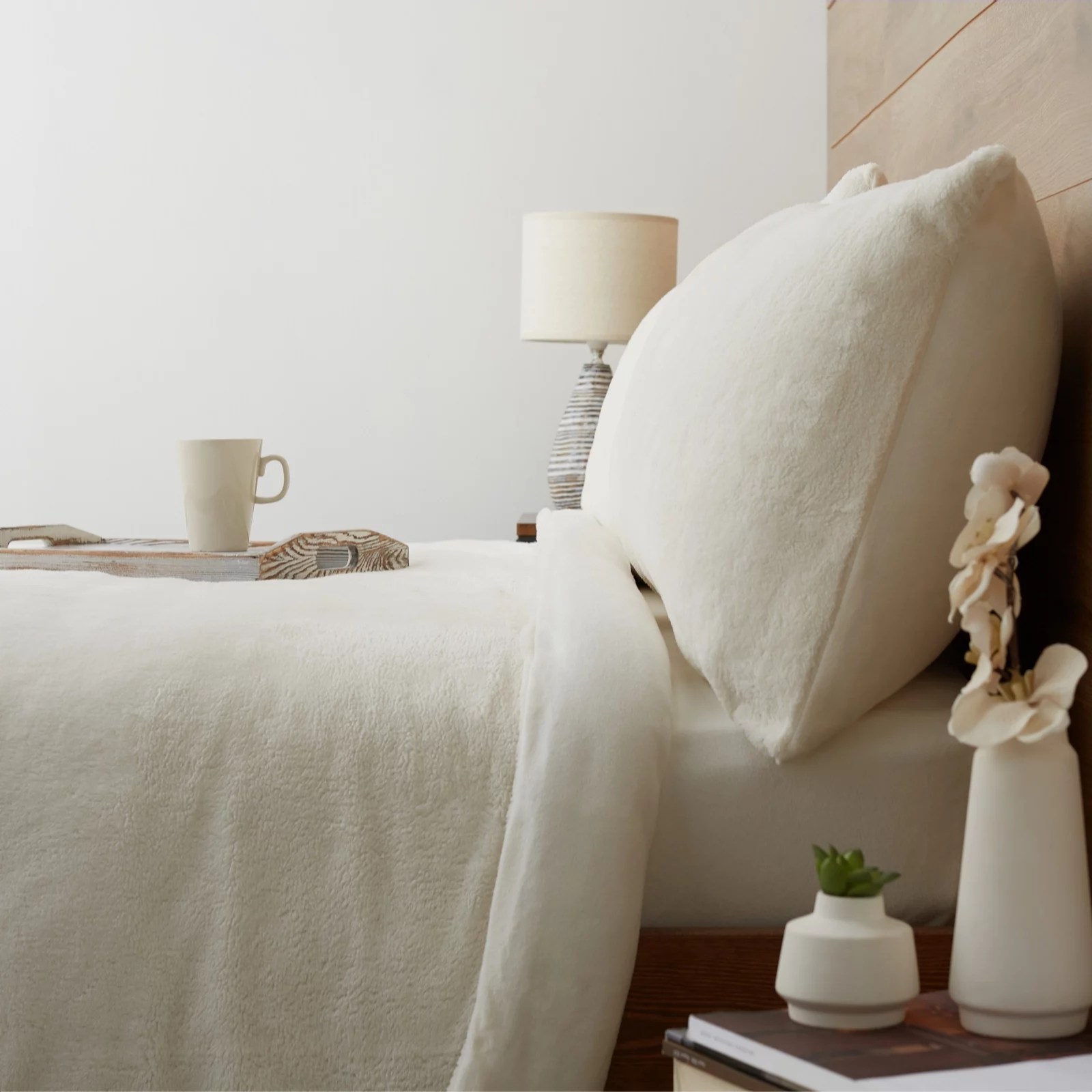 Cozee Home Shearling & Fleece 4 Piece Duvet Set QVC UK