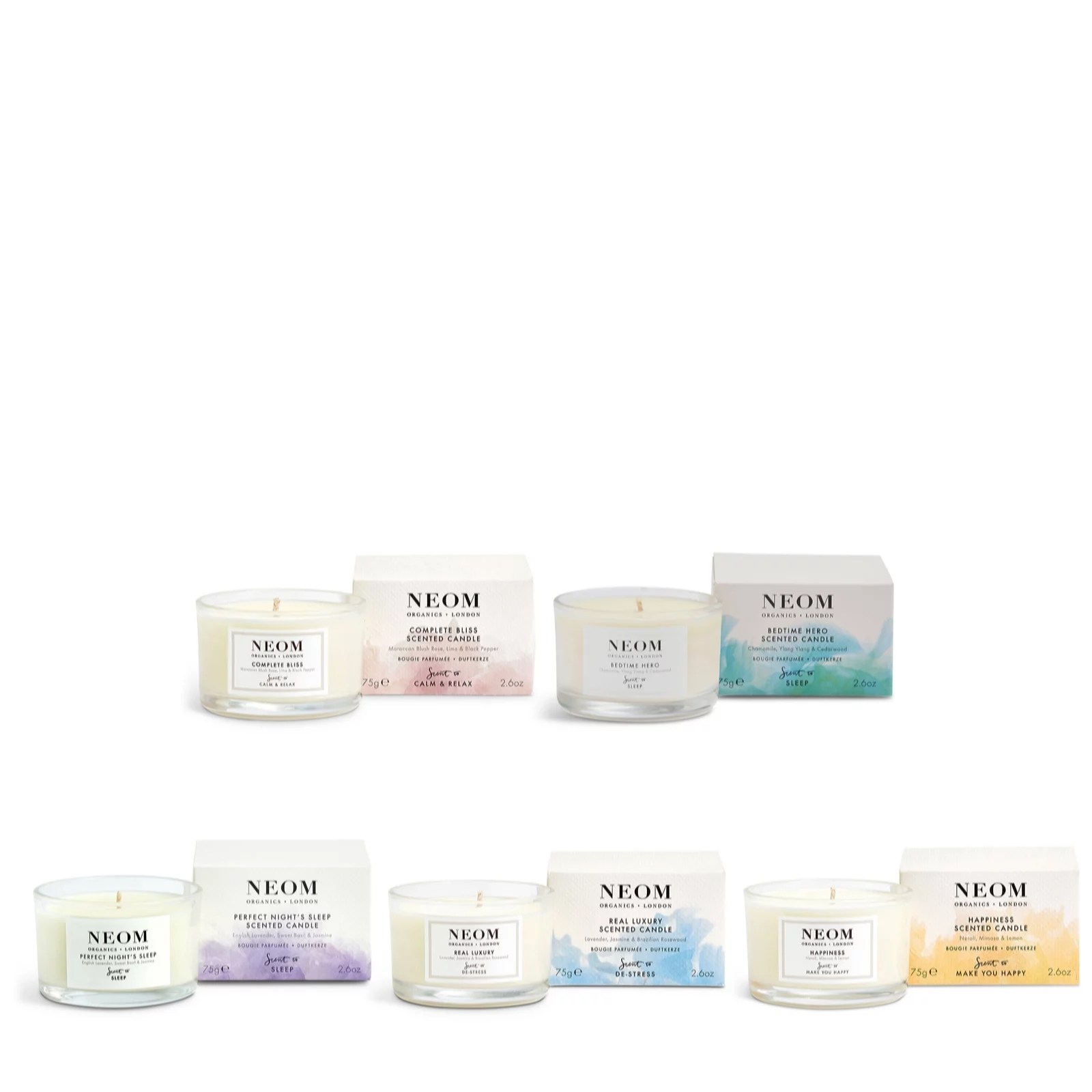 Neom Complete Travel Candle Collection QVC UK