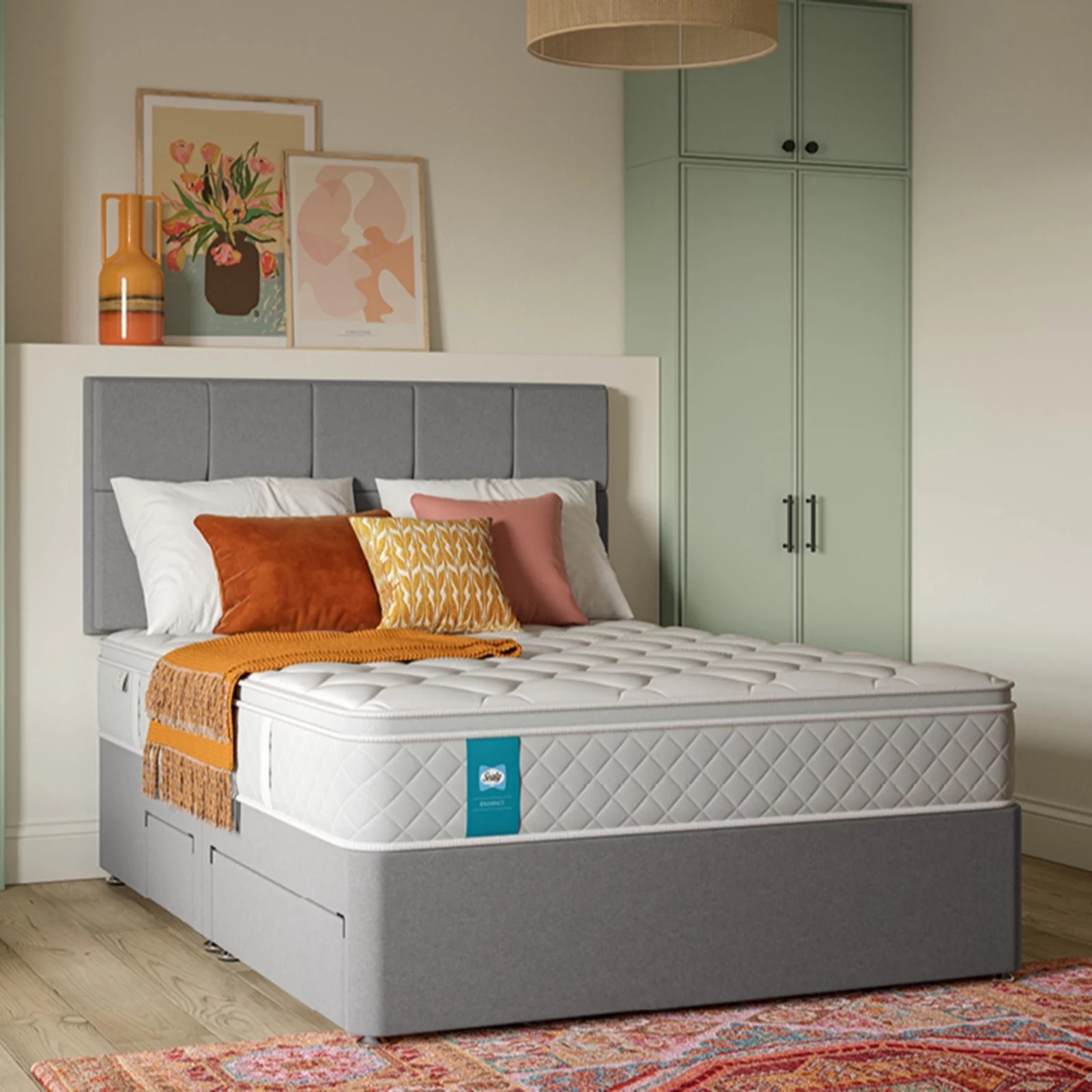 Sealy Enhance 1800 Pocket Memory Pillowtop Mattress QVC UK