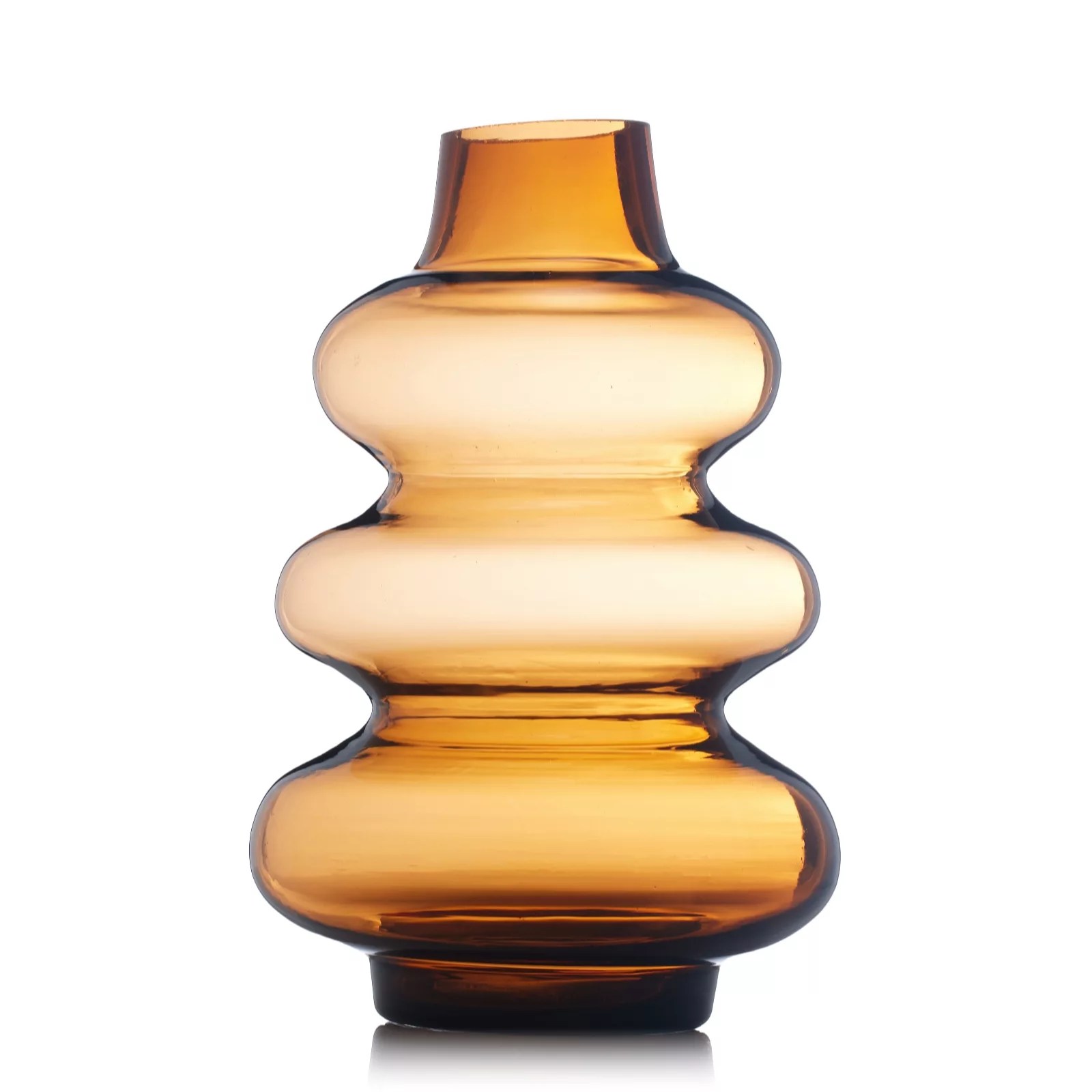 K by Kelly Hoppen Ripple Glass Vase QVC UK