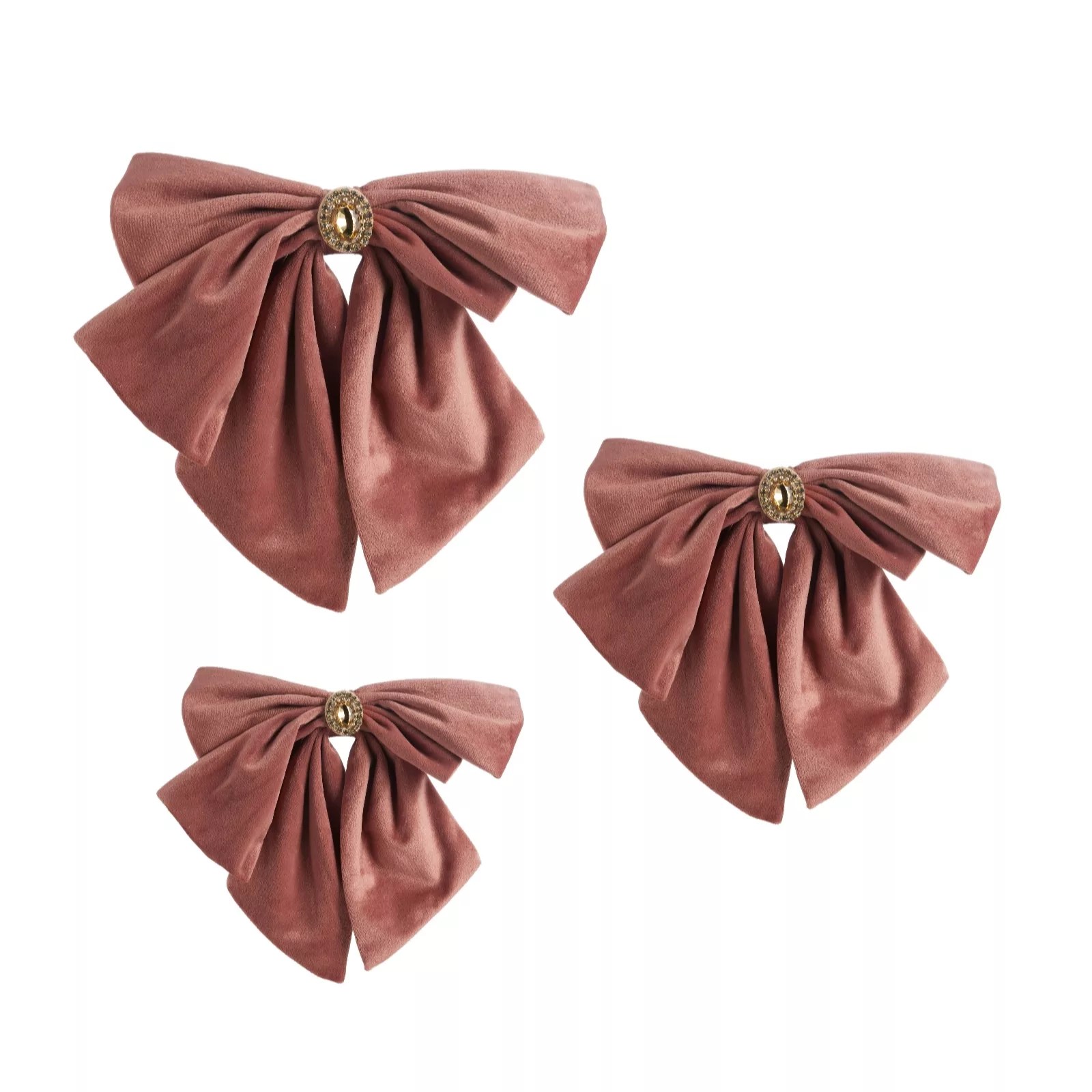 Alison Cork Set of 3 Clip on Velvet Bows QVC UK
