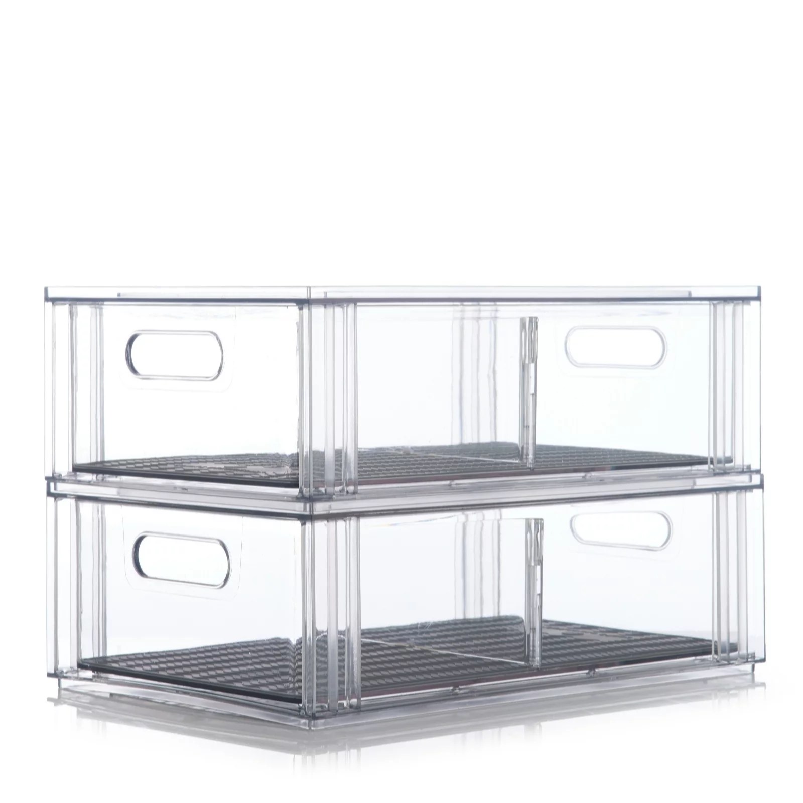 Outlet Cook's Essentials Set of 2 Stackable Storage Drawers QVC UK