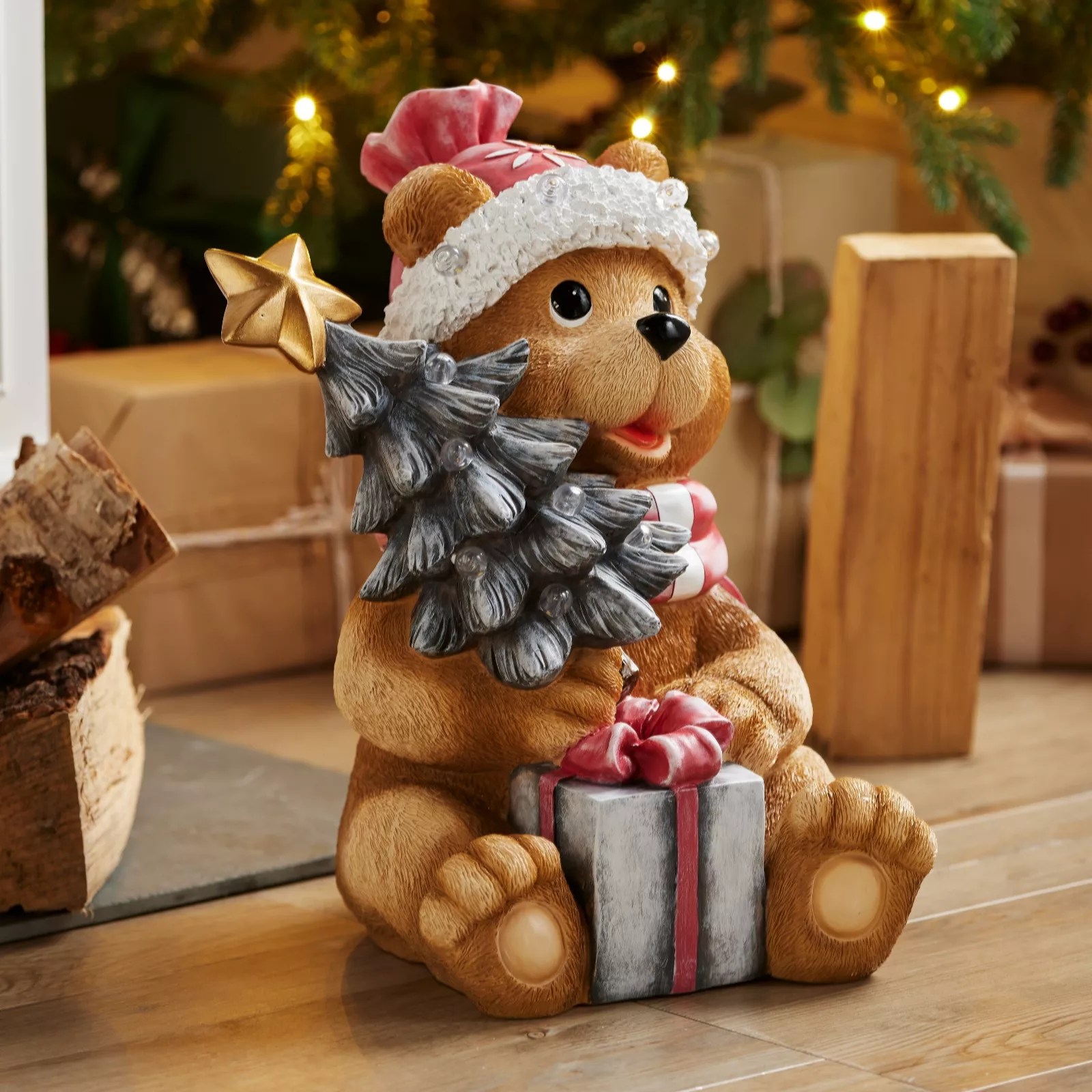 Santa Express PreLit Indoor /Outdoor Christmas Bear QVC UK
