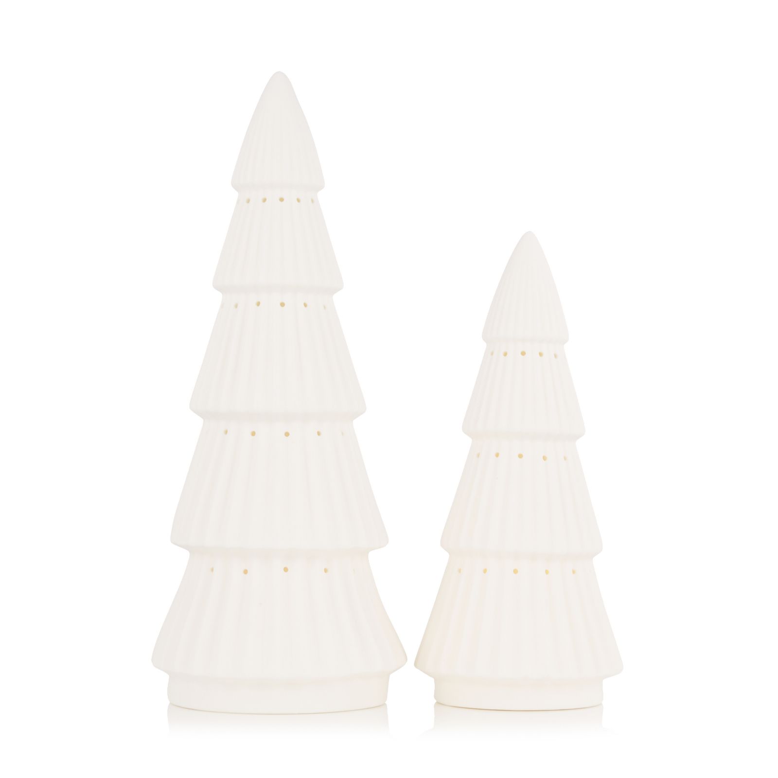 K by Kelly Hoppen Set of 2 Large Ceramic Light Up Ornaments QVC UK
