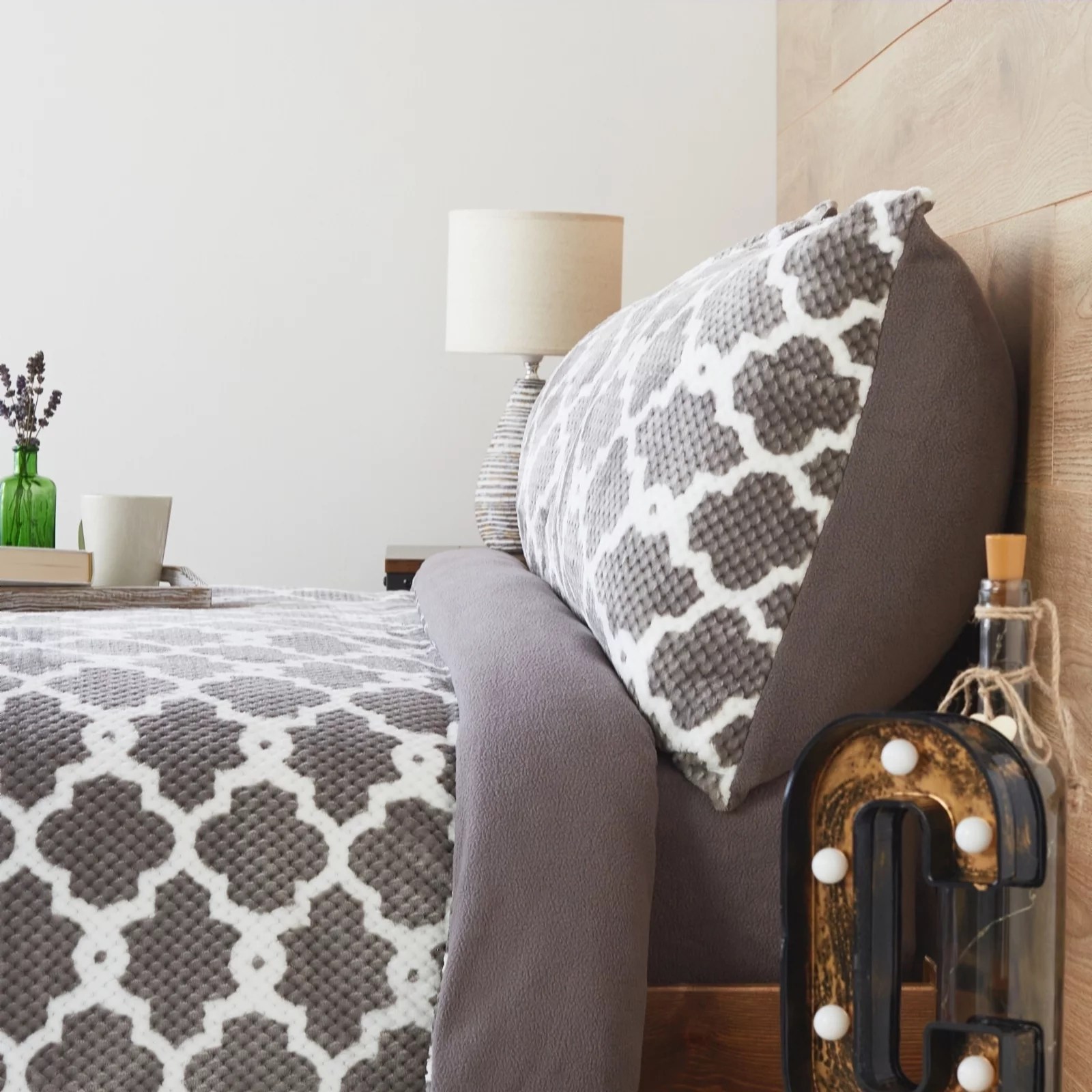 Cozee Home Textured Fleece 4 Piece Duvet Set QVC UK