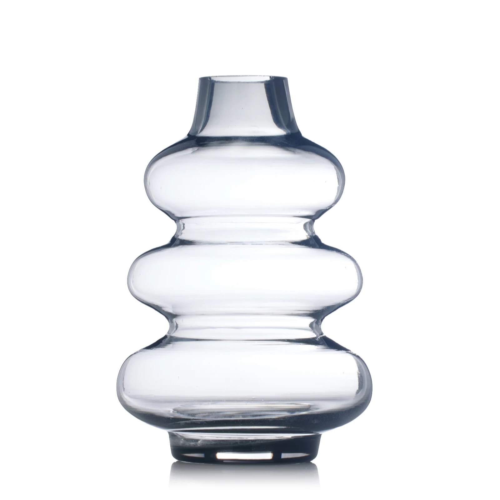 Outlet K by Kelly Hoppen Ripple Glass Vase QVC UK