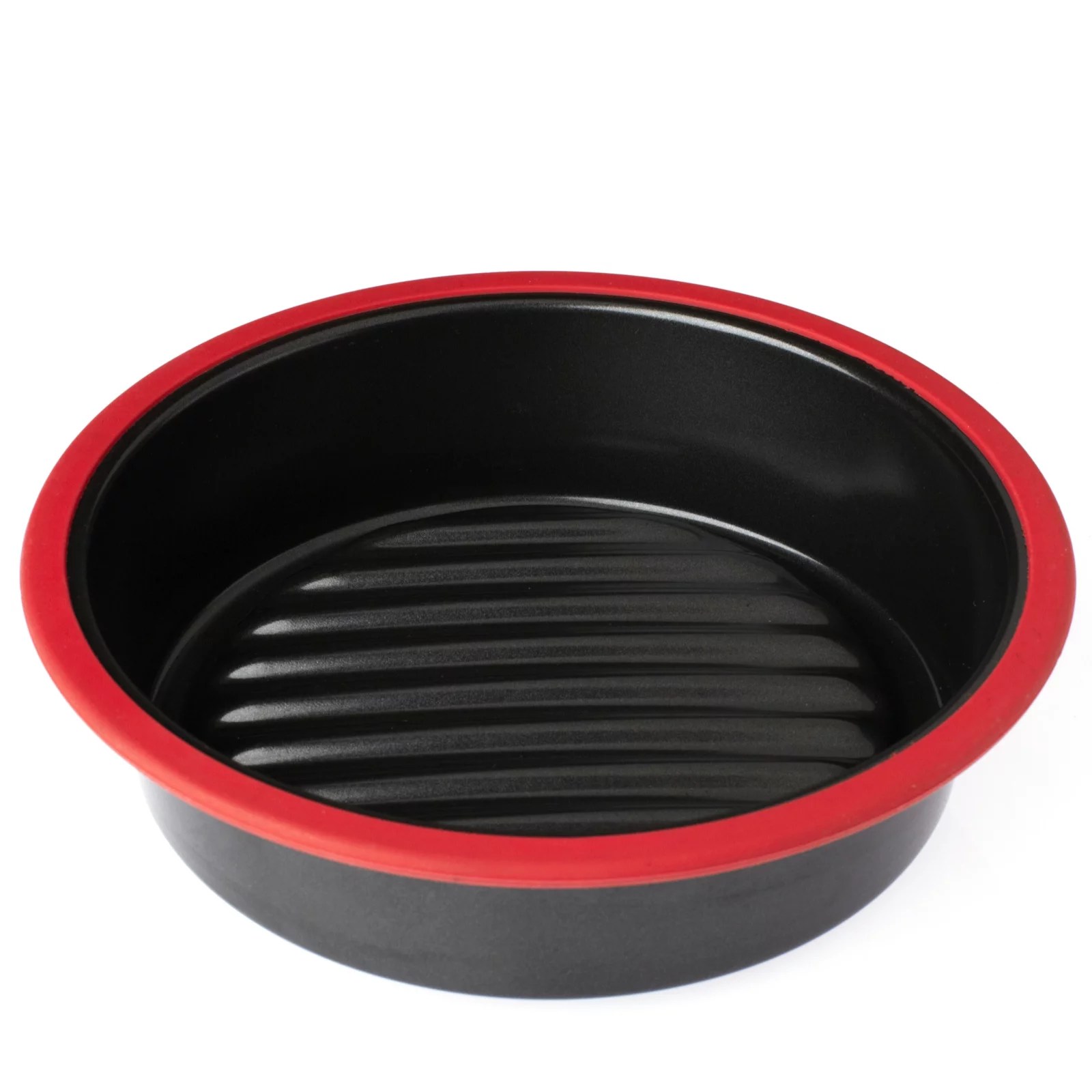 cook's essentials 23cm Round Microwave Grill Pan with Press & Steamer Lid QVC UK