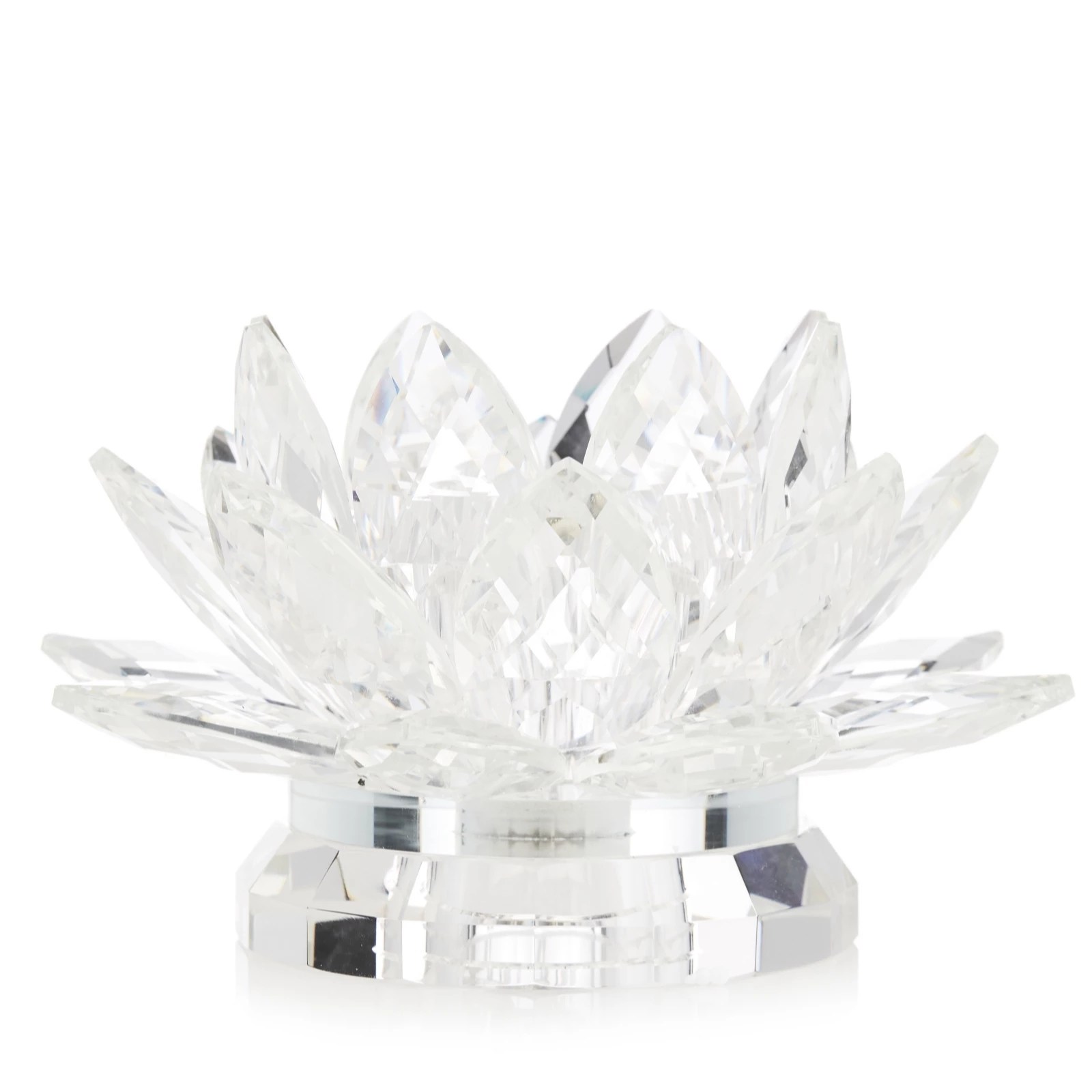 JM by Julien Macdonald Crystal Lotus Flower Table Lamp QVC UK
