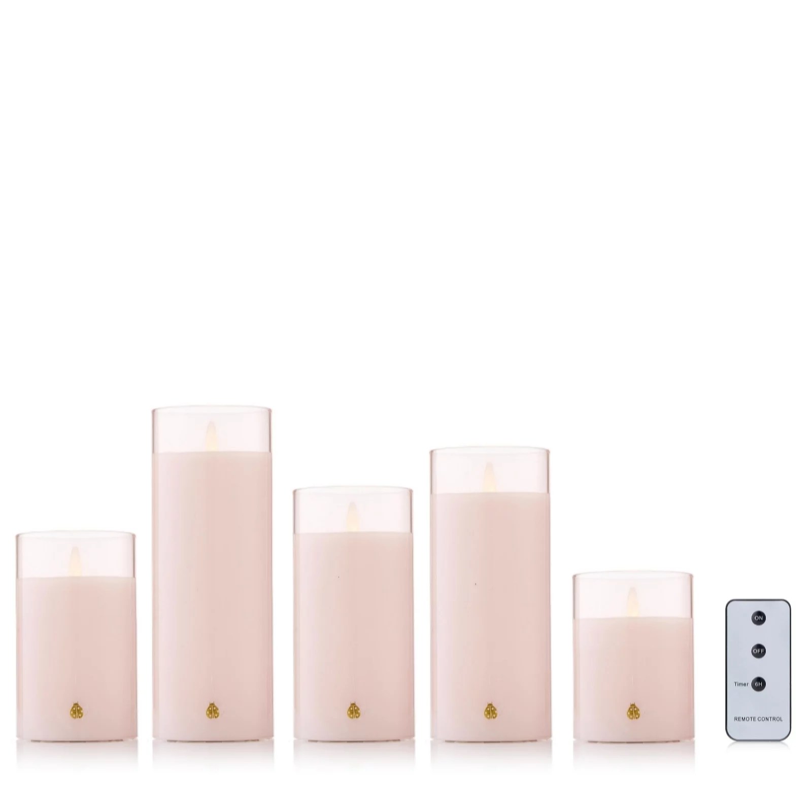 Outlet BundleBerry By Amanda Holden Set of 5 Flameless Candles QVC UK