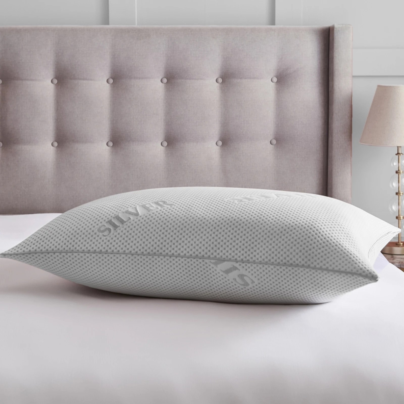 Silentnight Wellbeing Collection Silver Pillow QVC UK