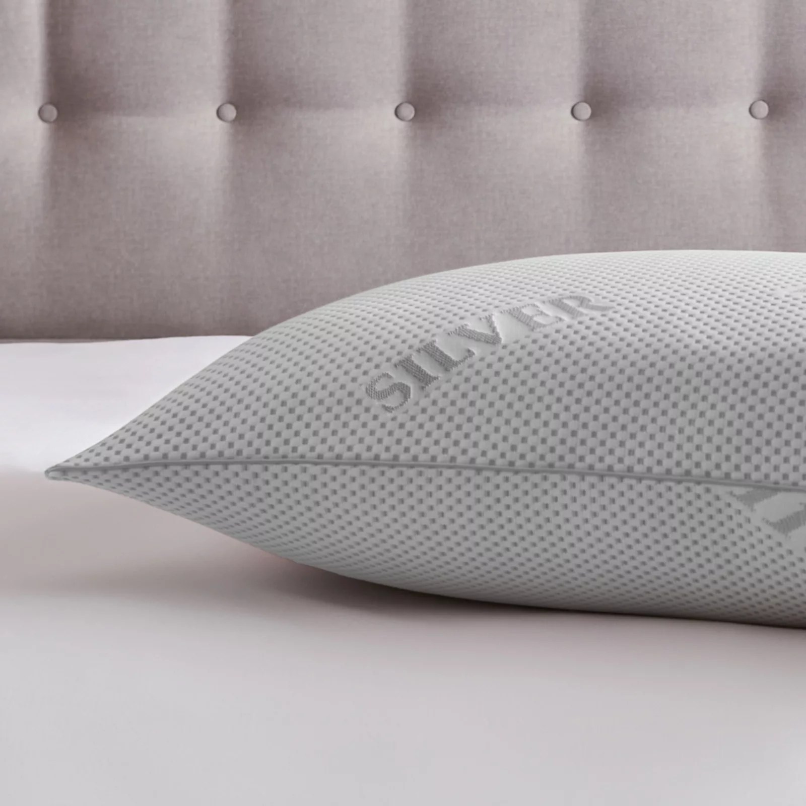 Silentnight Wellbeing Collection Silver Pillow QVC UK