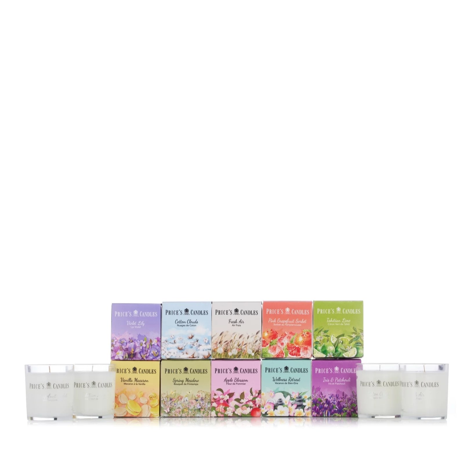 Price's Candles Set of 10 Winter Jar Candles in Gift Boxes QVC UK