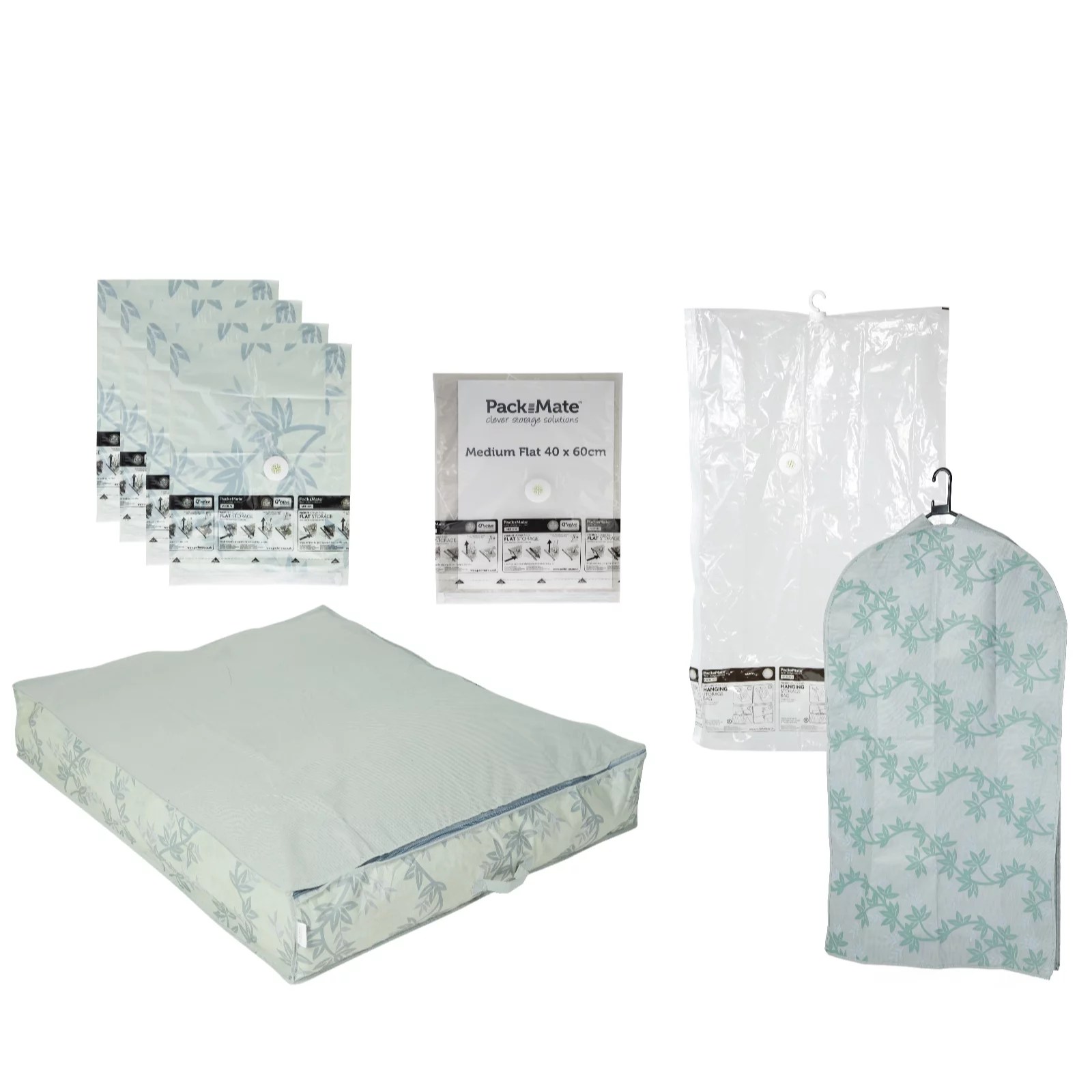 Outlet Pack Mate 6 Piece Wardrobe Vacuum Bag Storage Set with Organiser