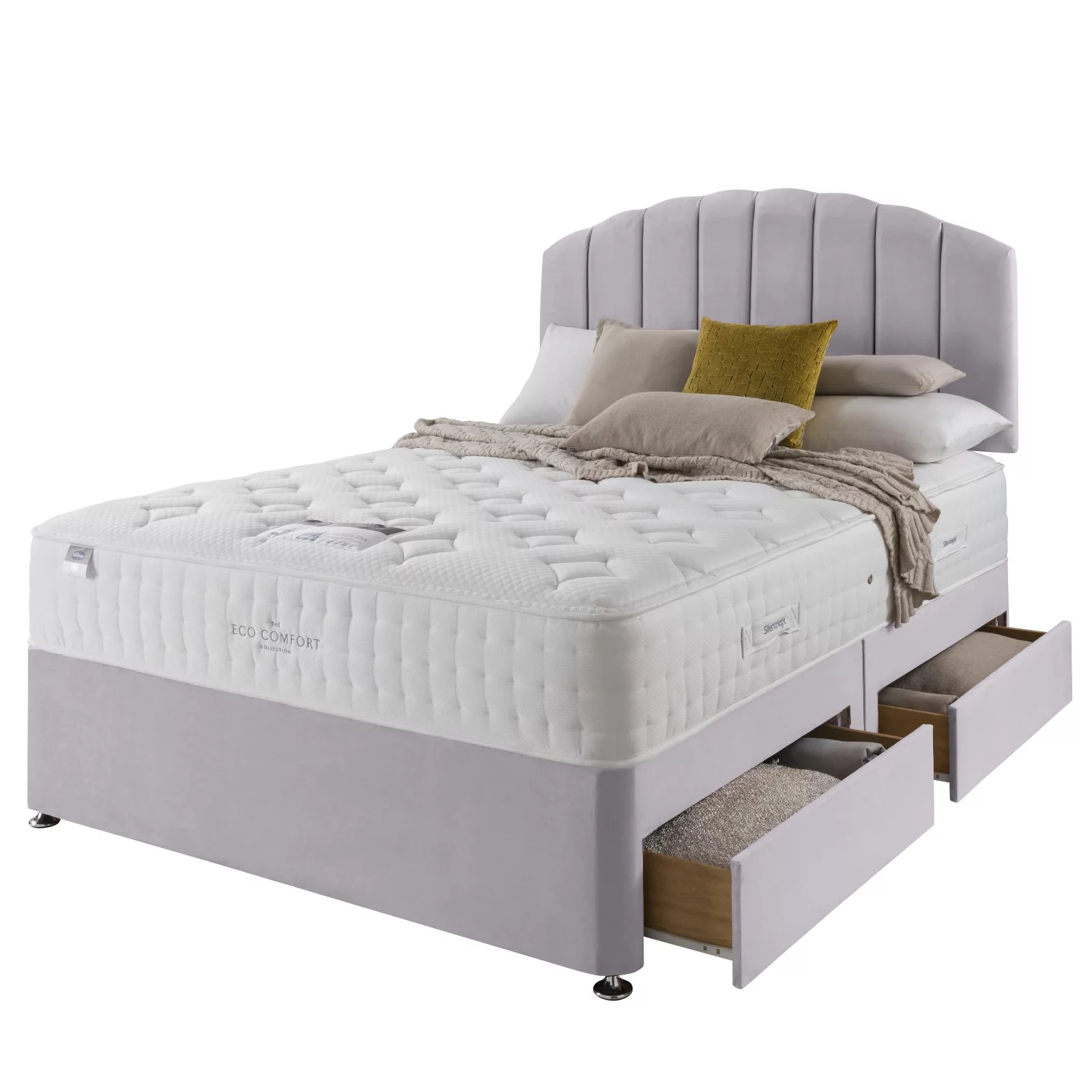 Silentnight Merlin Strutted Headboard QVC UK