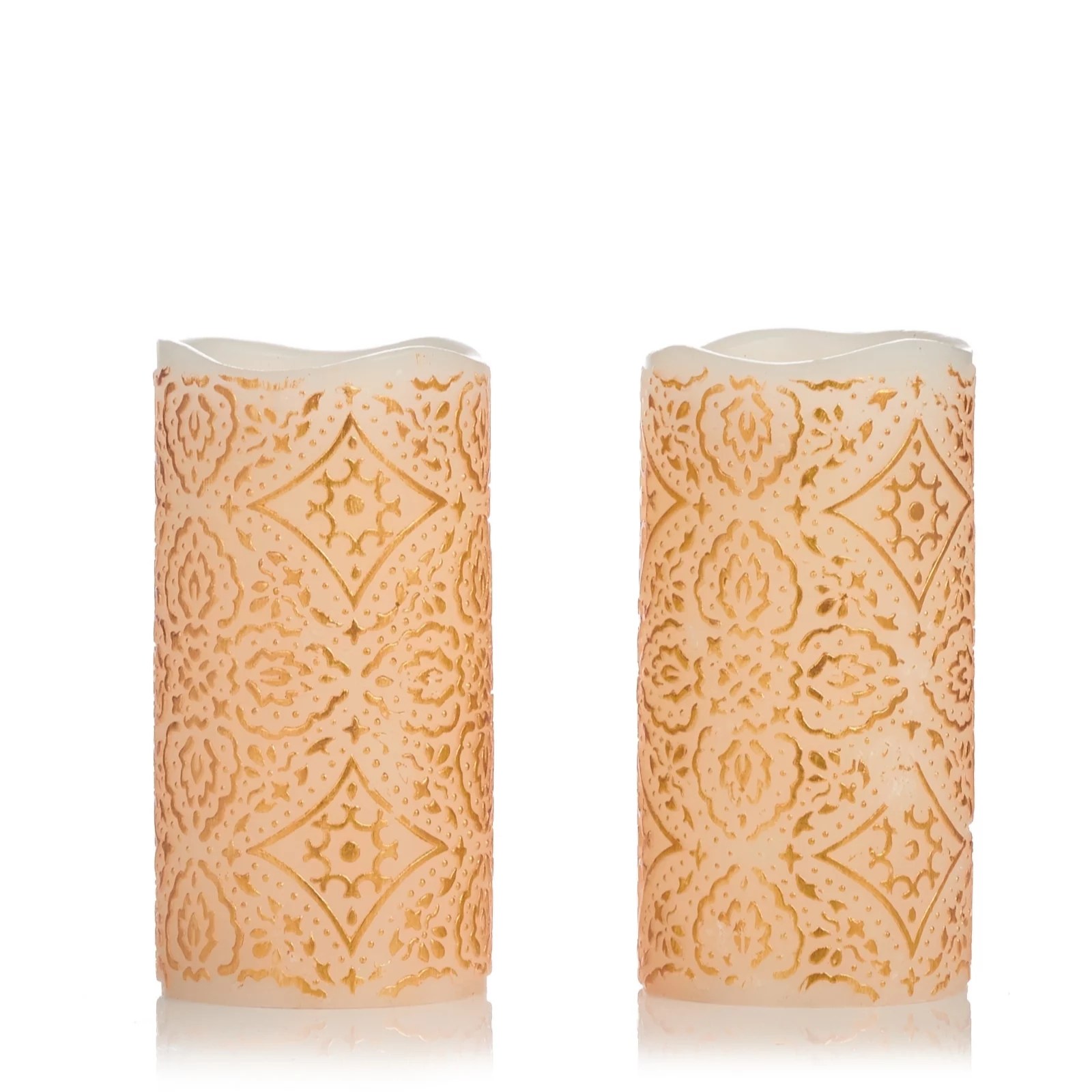 Alison Cork Set of 2 LED Candles QVC UK