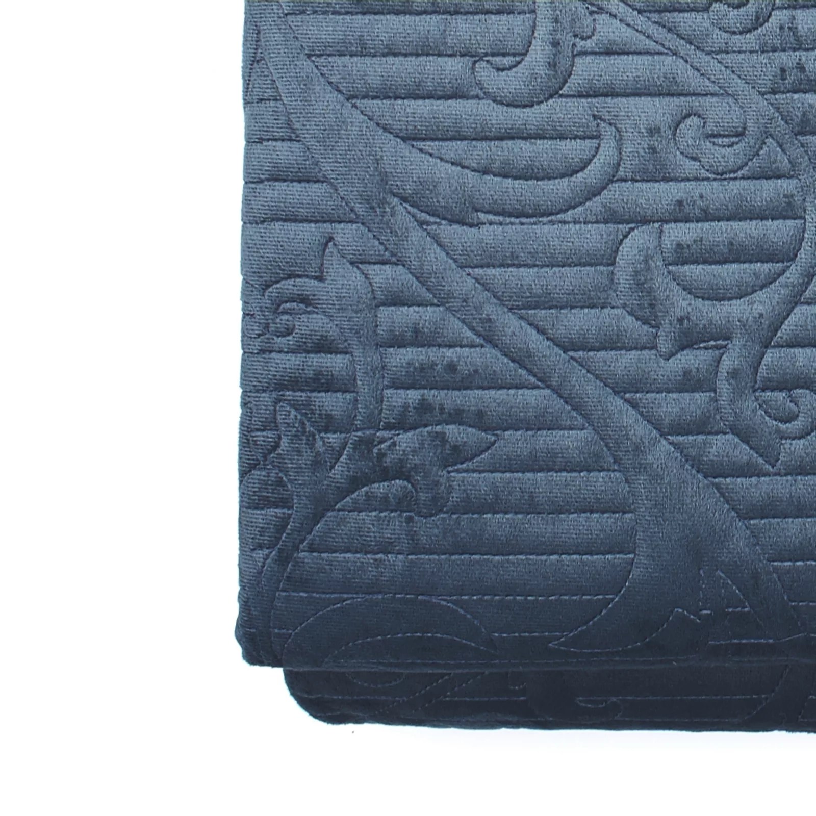 Outlet Alison Cork Velvet Scroll Embroidered Bedspread QVC UK