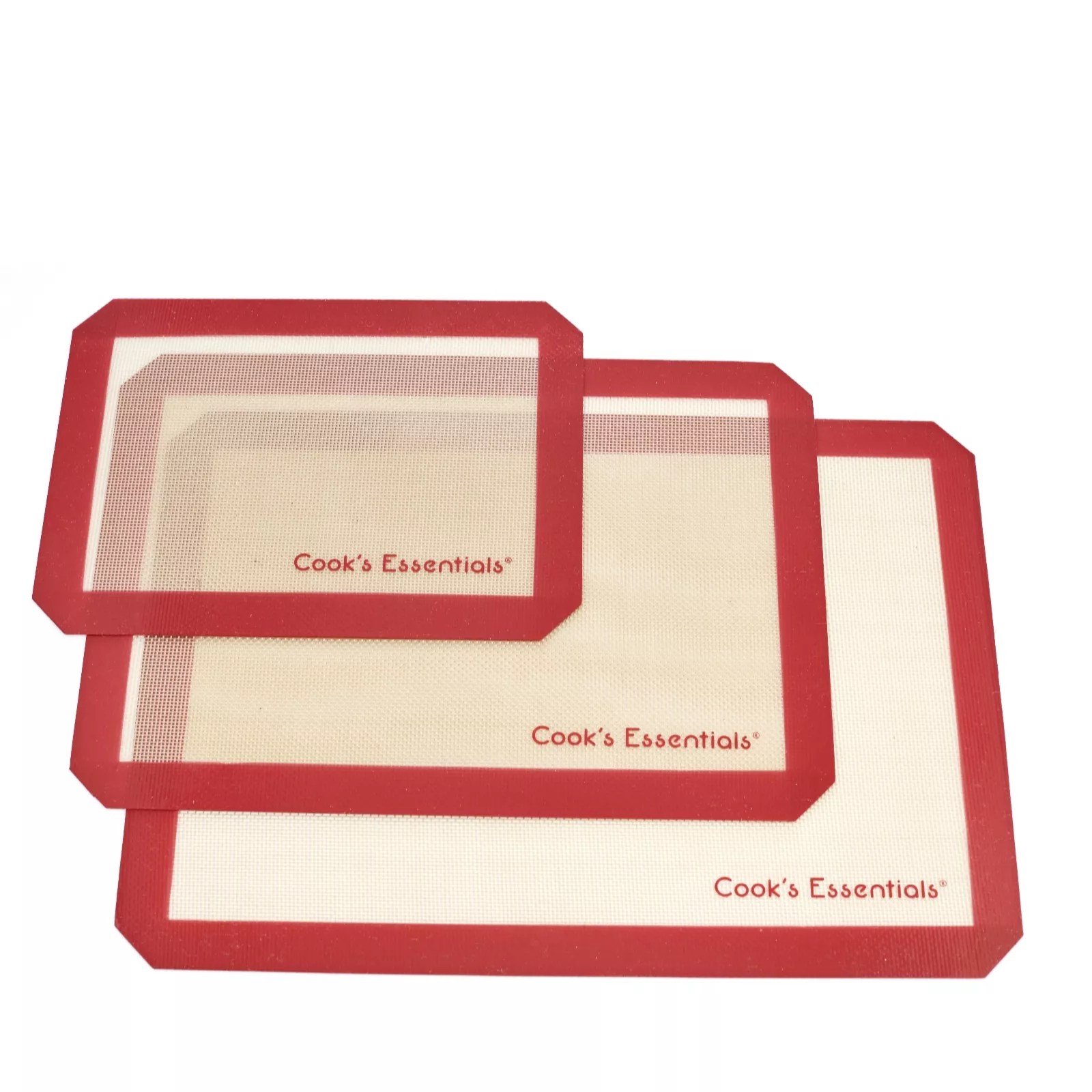 Outlet Cook's Essentials Set of 3 Silicone Cooking Mats QVC UK