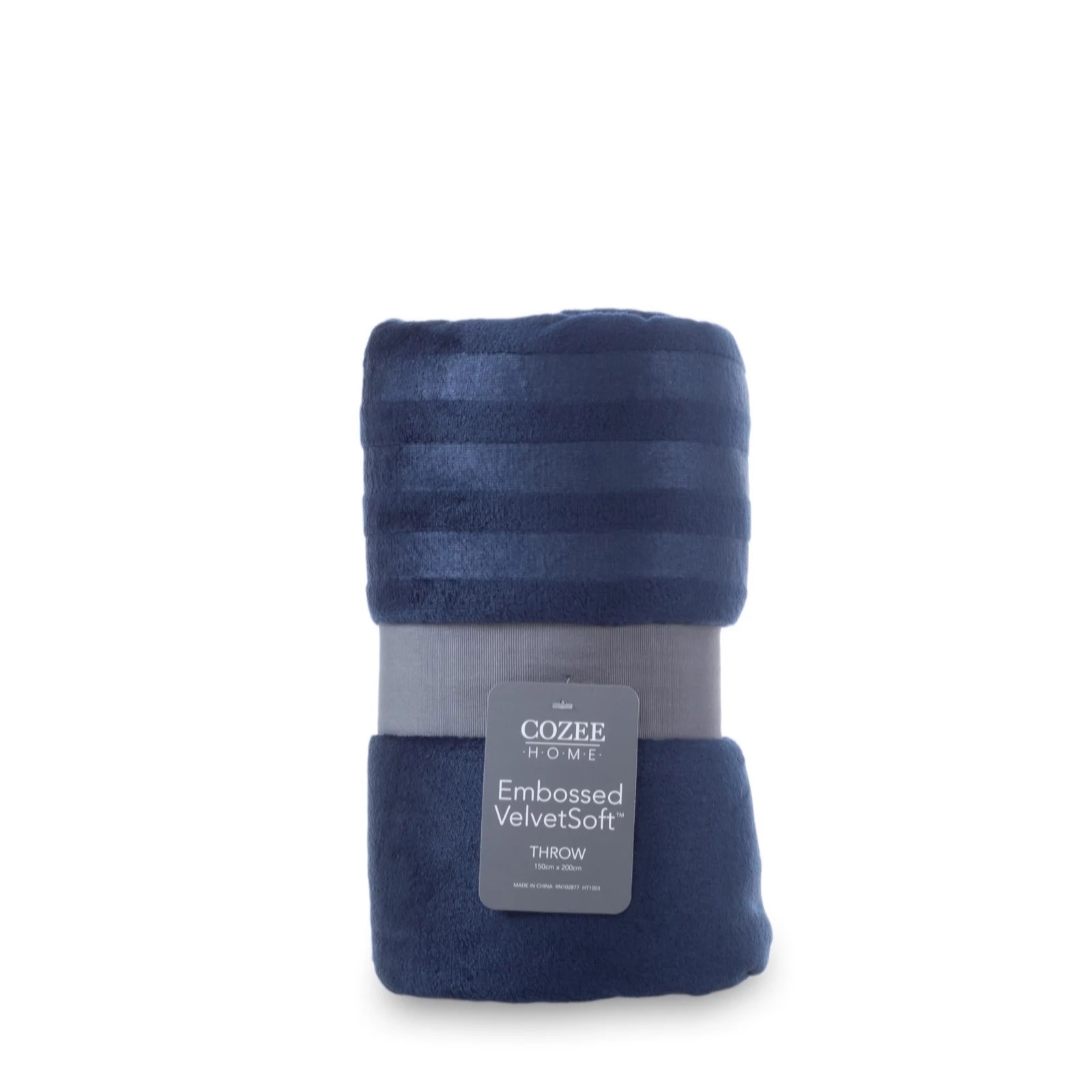 Outlet Cozee Home Set of 2 Velvetsoft Print & Embossed Throws QVC UK