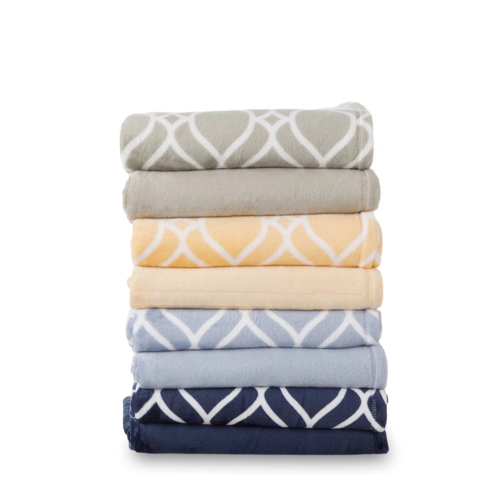 Outlet Cozee Home Set of 2 Velvetsoft Print & Embossed Throws QVC UK