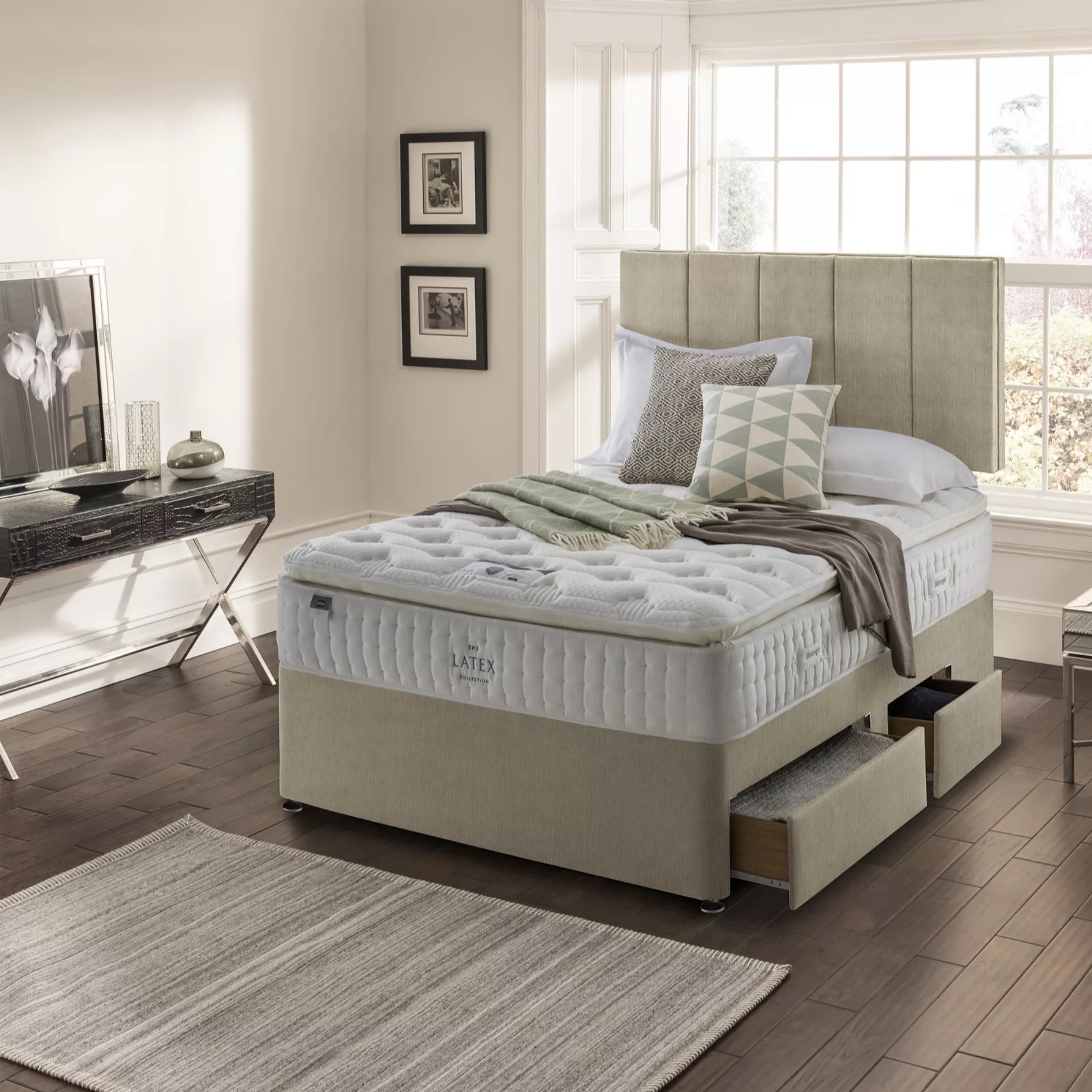 Silentnight Mirapocket 1000 Pillowtop Latex Mattress and Divan QVC UK