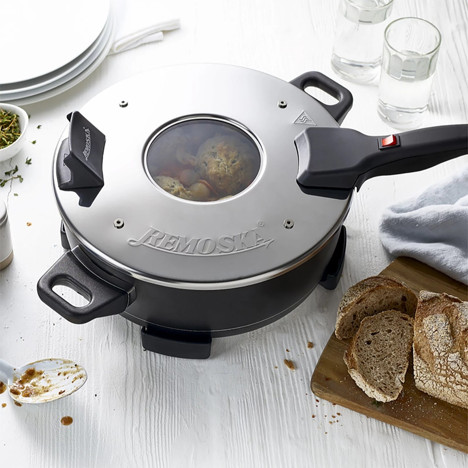 Lakeland Remoska with Glass Lid Rack & Cookbook QVC UK