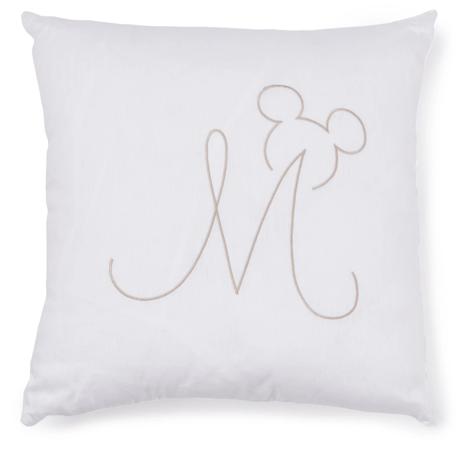 Kelly Hoppen X Mickey Mouse Embroidered Initial Linen Scatter Cushion