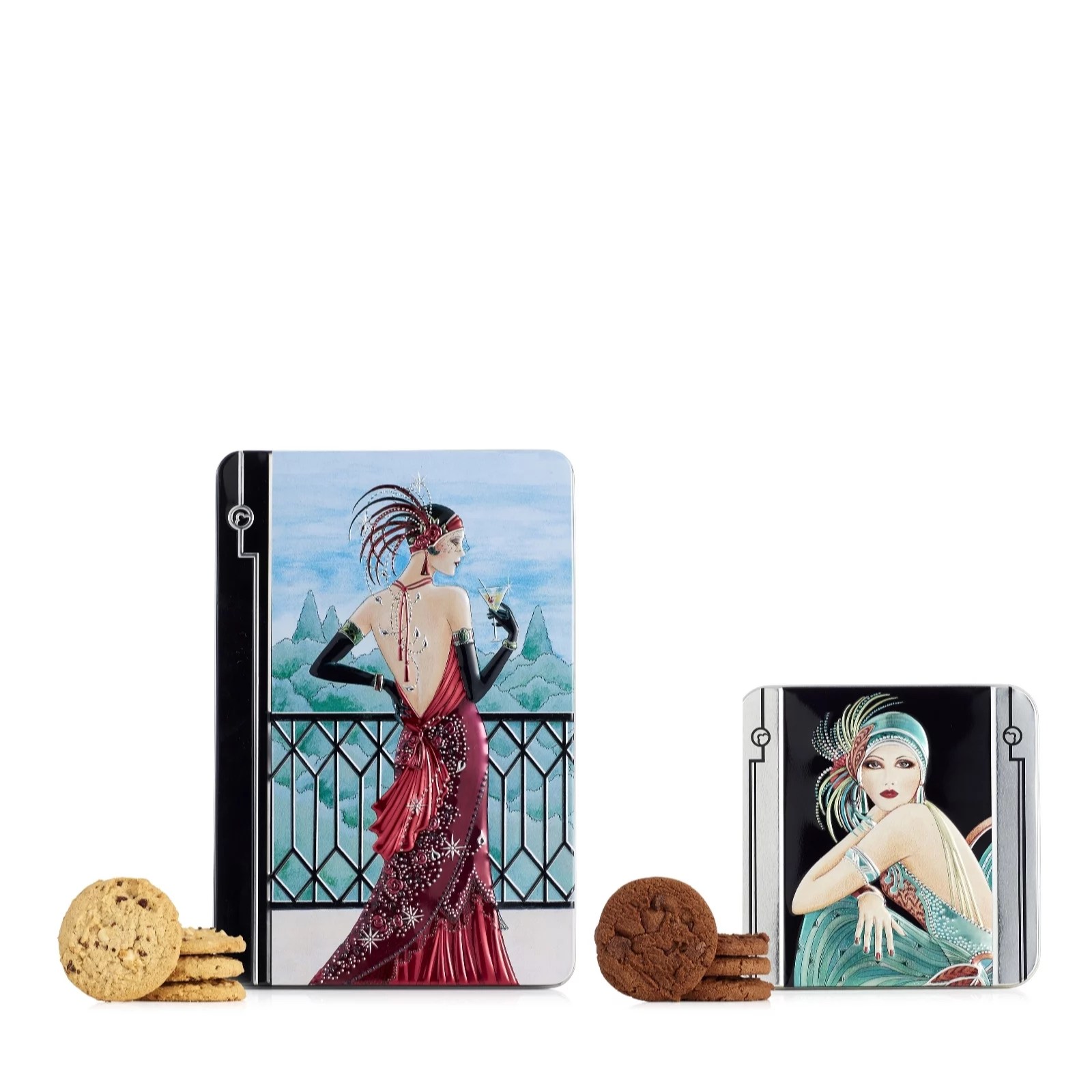 Churchill's Confectionery Set of 2 Tins with Biscuits QVC UK