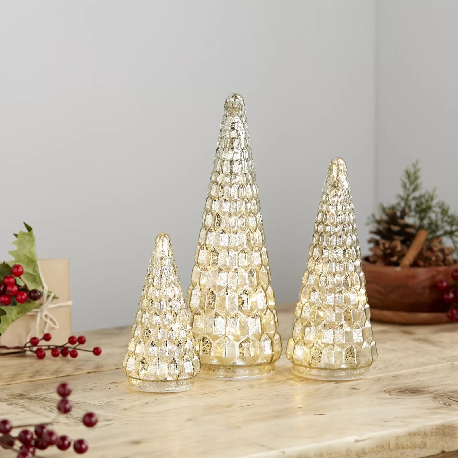 unisex Set of 3 Christmas trees