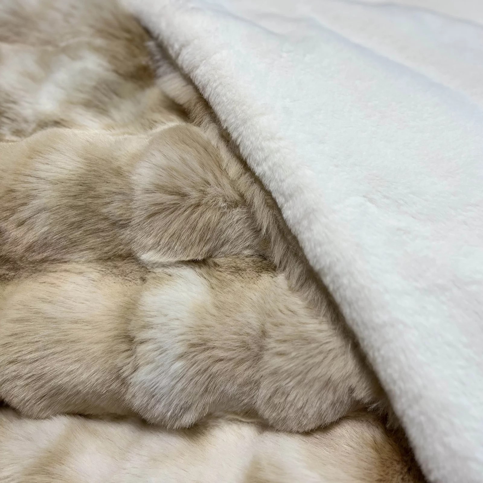 Cozee Home Textured Ombre Faux Fur Throw QVC UK