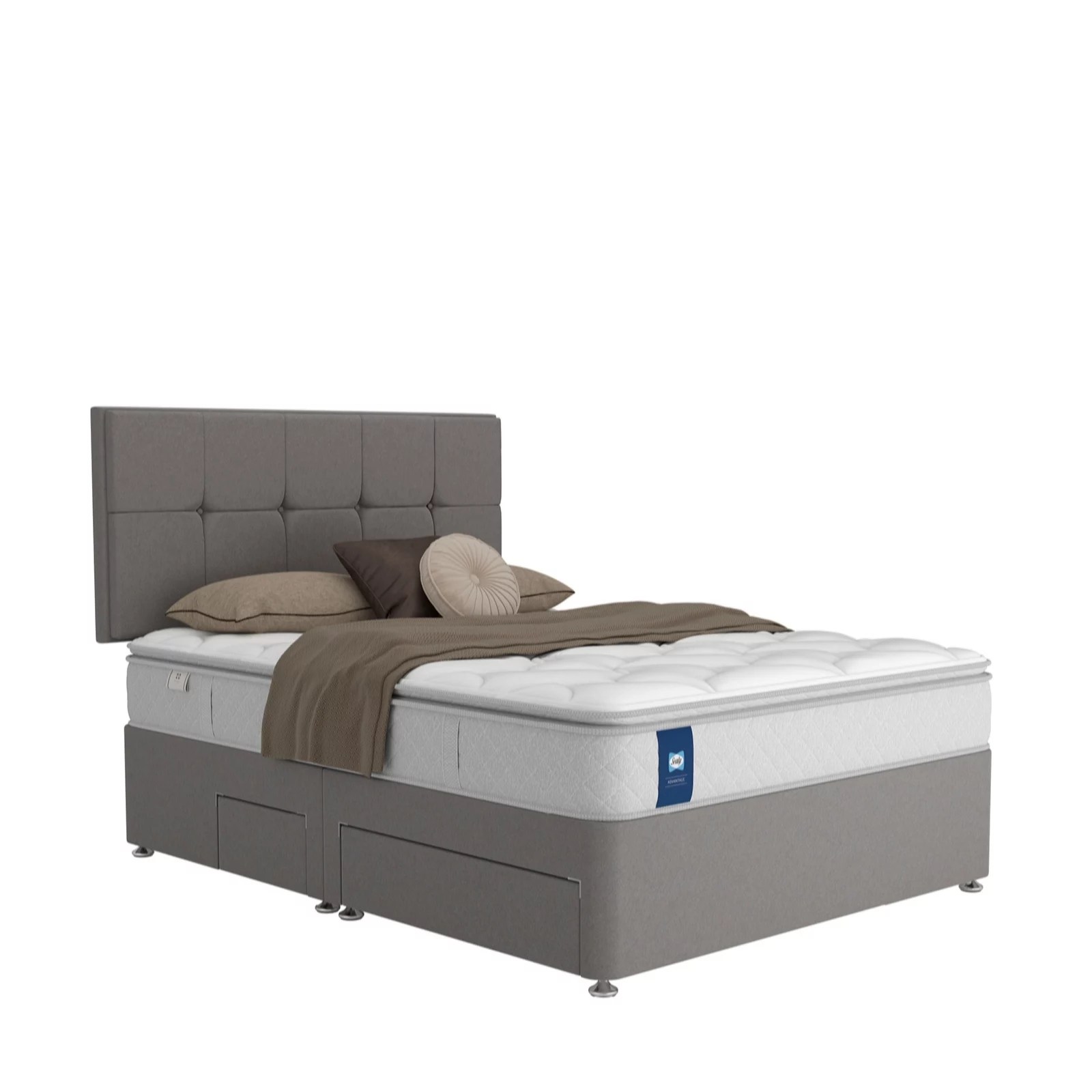 Sealy Advantage Memory Pillowtop Mattress & Divan QVC UK