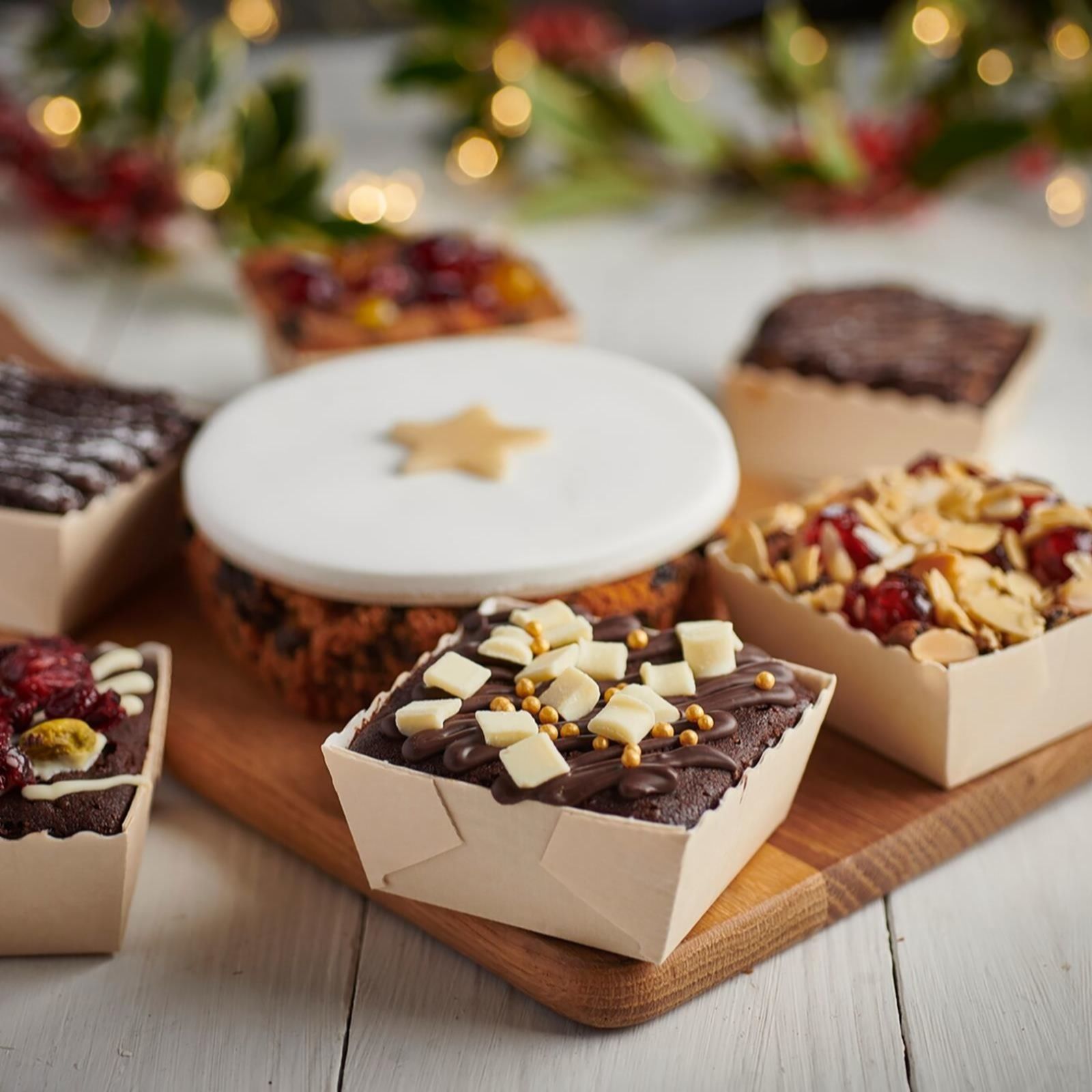 The Original Cake Company 9 Piece Assorted Christmas Cakes QVC UK